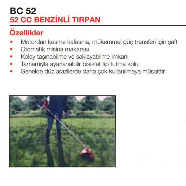 Attlas BC52 Yan Tırpan Benzinli 2.1 HP