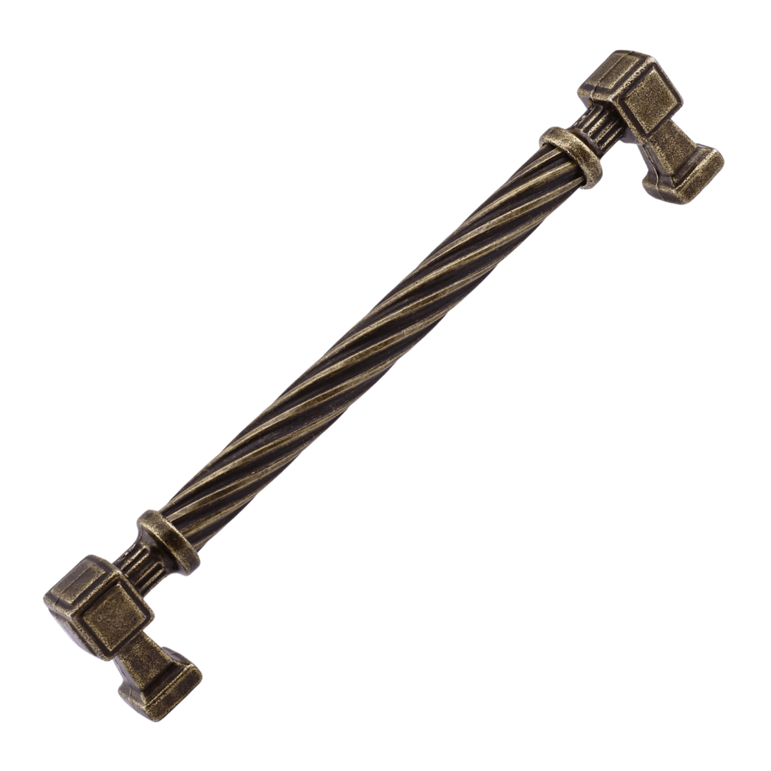 Burma Antik Sarı Eskitme Metal Kulp 192 mm Mobilya Çekmece Mutfak Dolabı Dolap Modern Kapak Kulpları