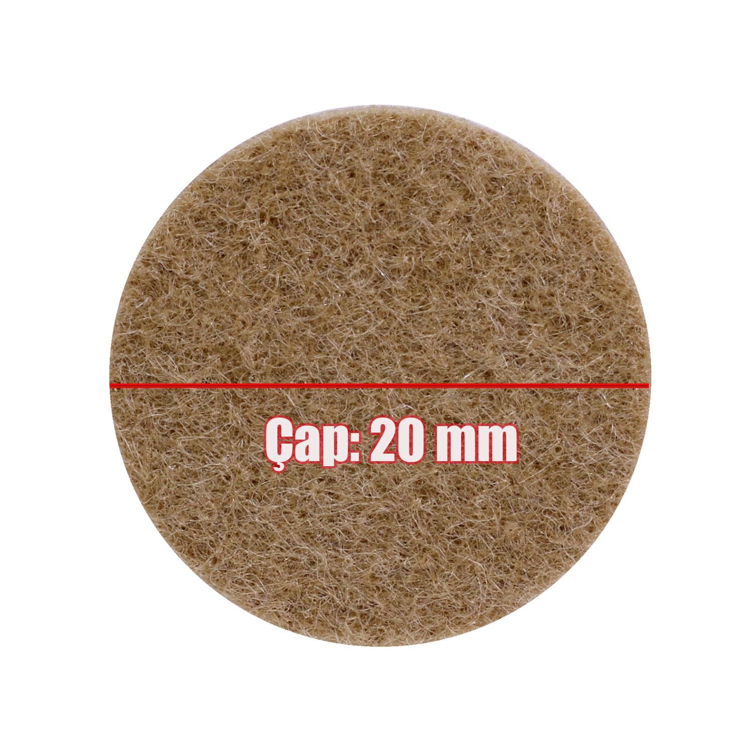 Nobel Masa Sandalye Parke Zemin Koruyucu Keçe Yapışkanlı 20 mm (48'Li PAKET)