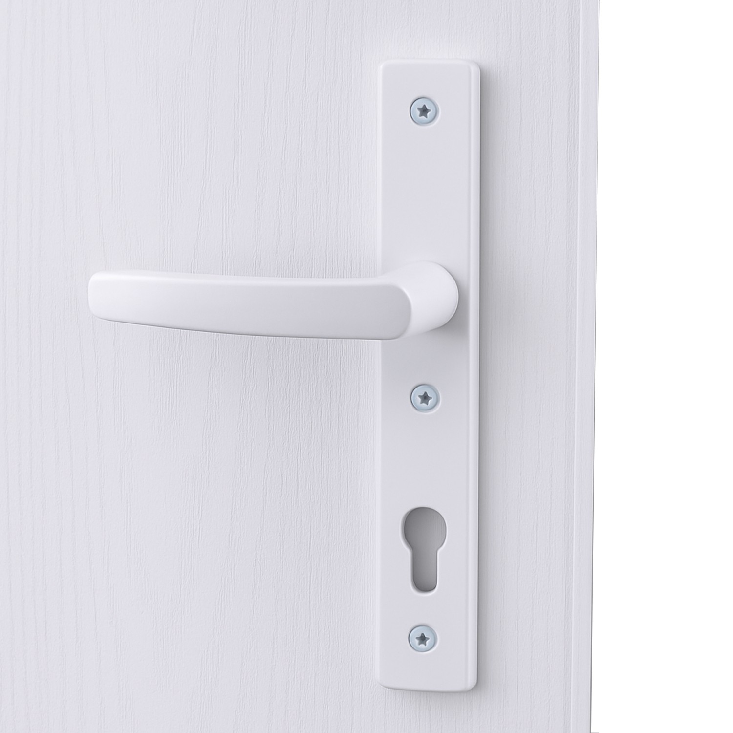 PVC 1 Takım Kapı Kolu Beyaz Balkon Banyo Tuvalet Wc Plastik Kulp Kilitsiz