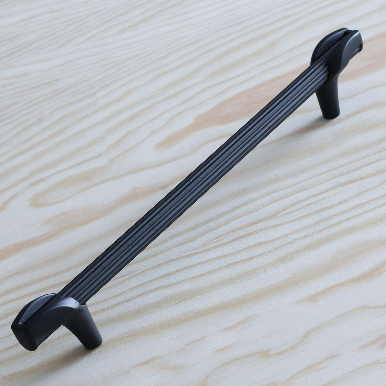 Duru 224 mm Siyah Metal Kulp Çekmece Mobilya Mutfak Dolabı Dolap Kulpları Kapak Kulbu Kulpu