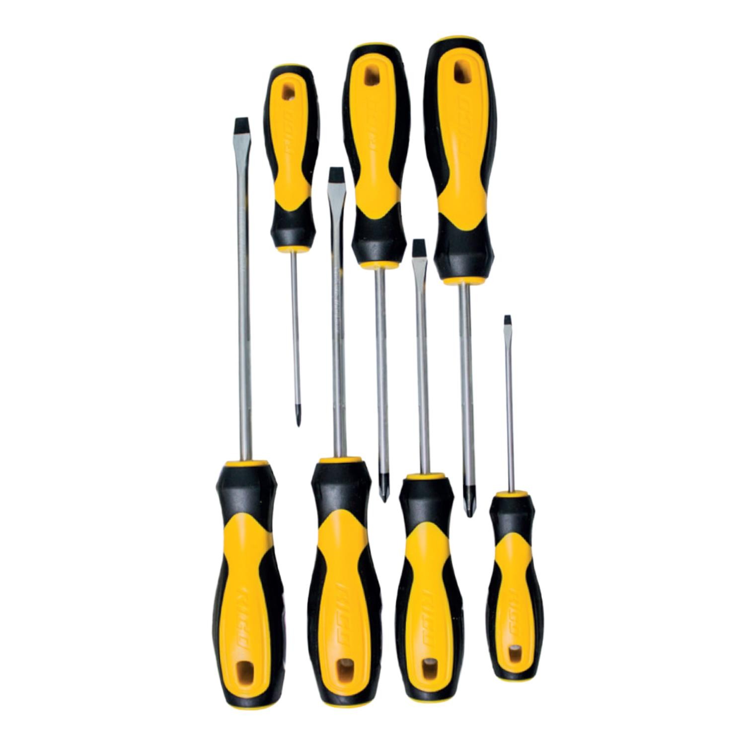 Tornavida Seti Düz Yıldız Uçlu Uzun Kısa 3x75 5x100 6x150 6x100 6x125 mm Vida Sökme Sıkma 7 'li Set