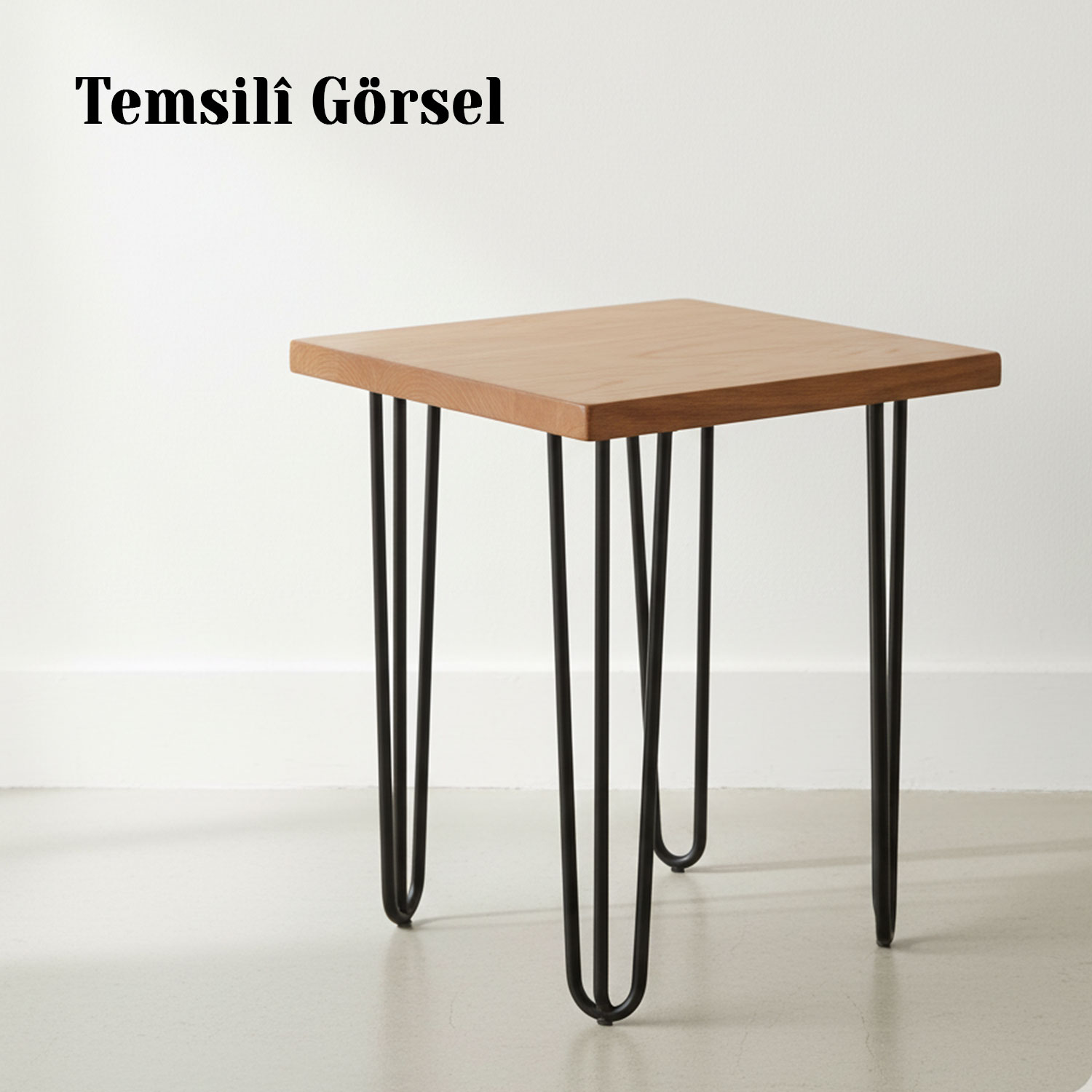 Siyah Metal Sehpa ve Masa Ayağı 41 cm Tekli Dayanıklı Mobilya Destek Ayağı Yükseltici Ayak Modeli