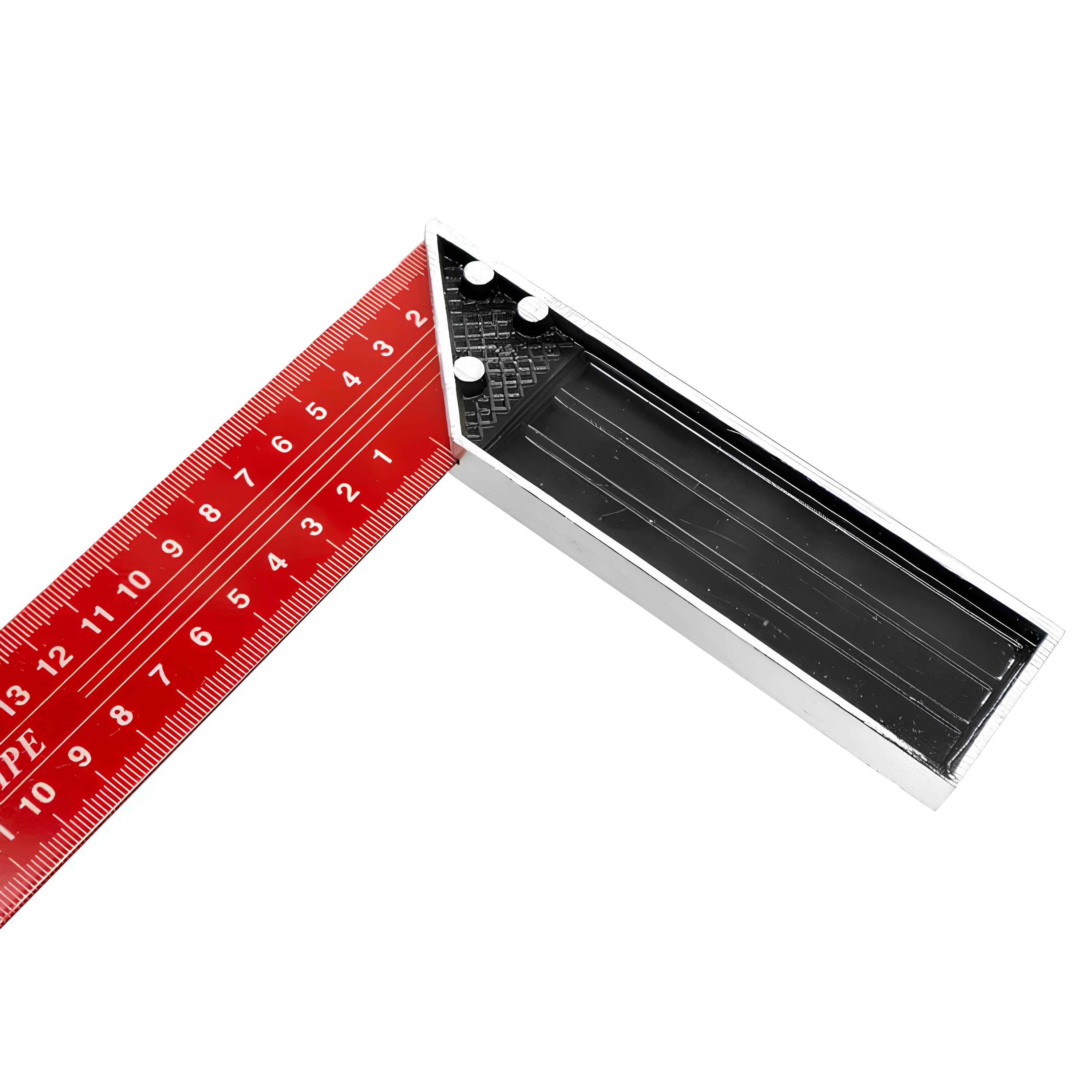 350 mm 35 cm Alüminyum Marangoz Gönye Metal Gövde Açılı Ölçüm Cetveli Ahşap İnşaat Hassas Gönye