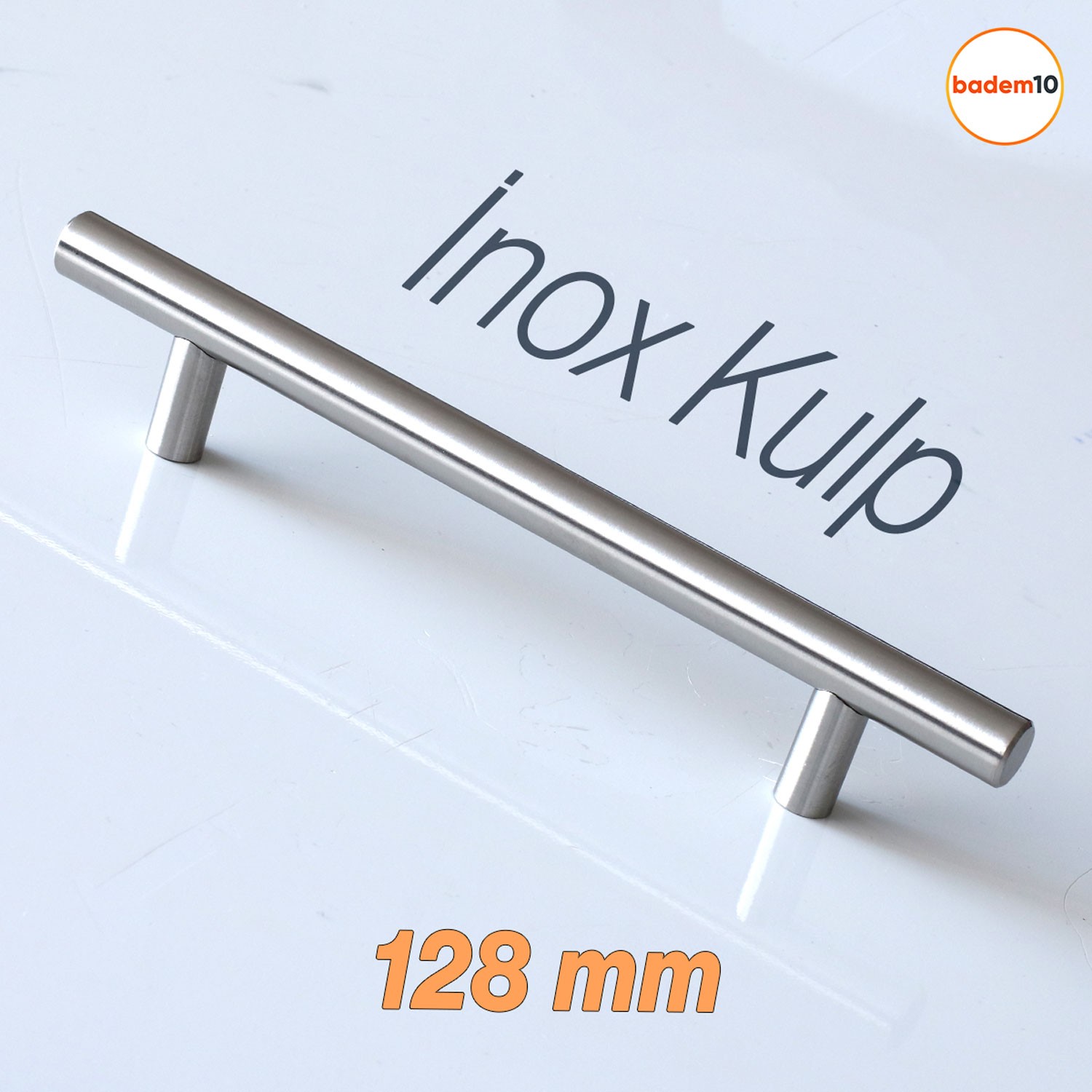 Alteta 128 mm İnox Metal 10 Adet Mobilya Mutfak Çekmece Dolap Dolabı Kapak Kulbu Kulpu Kulpları