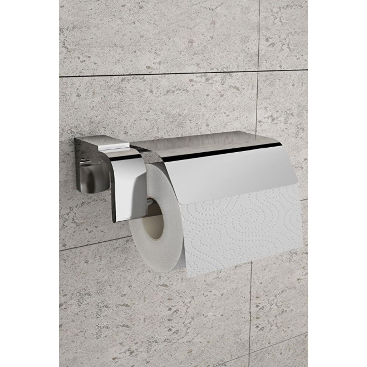 Tuvalet Kağıtlık Aparat WC Kağıt Standı Kapaklı Paslanmaz Metal Sağlam Kaliteli Krom