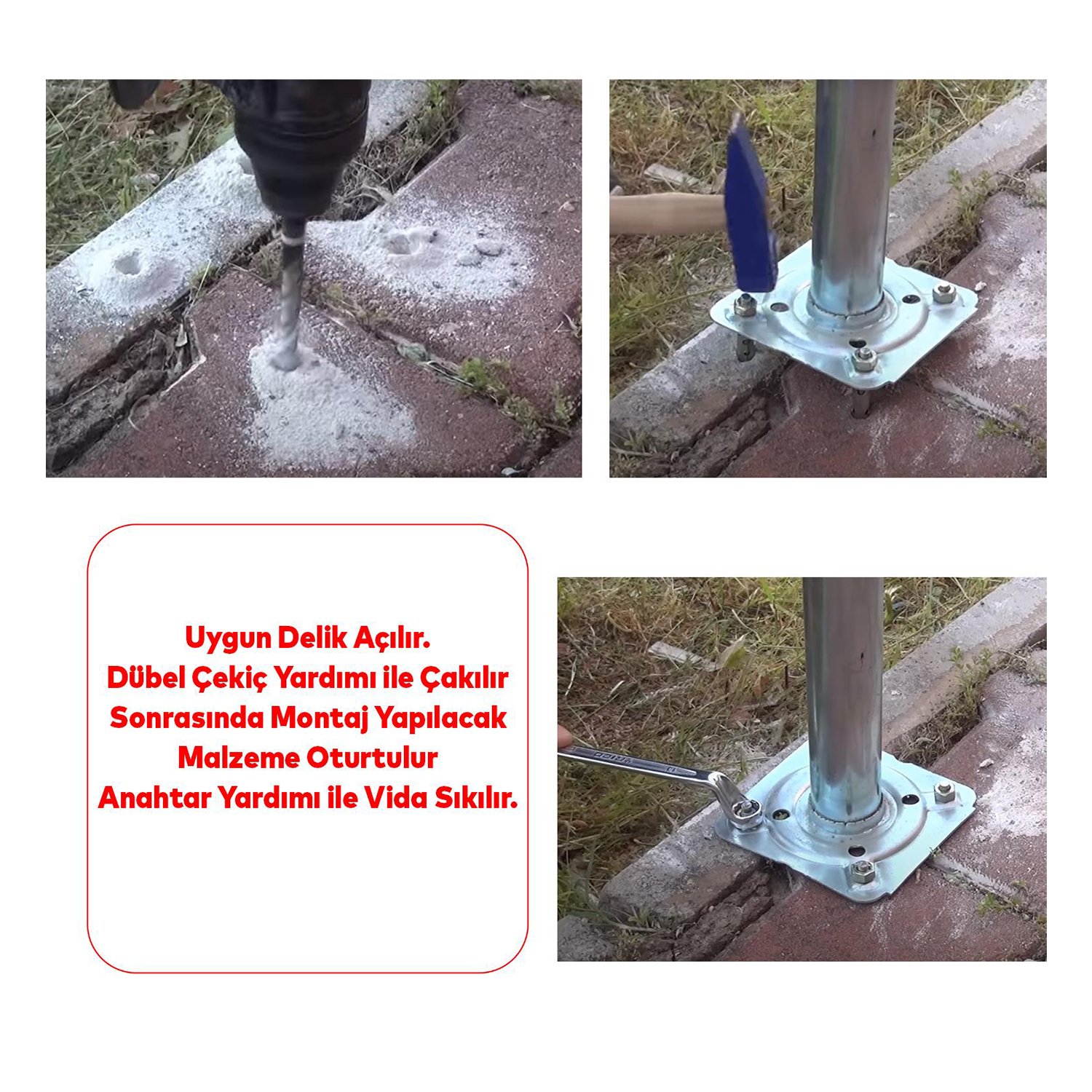 Saplamalı Gömlek Çelik Dübel M12x110 mm Raf Montaj Bağlantı Zemin Monte Tavan Beton Asma Aparat