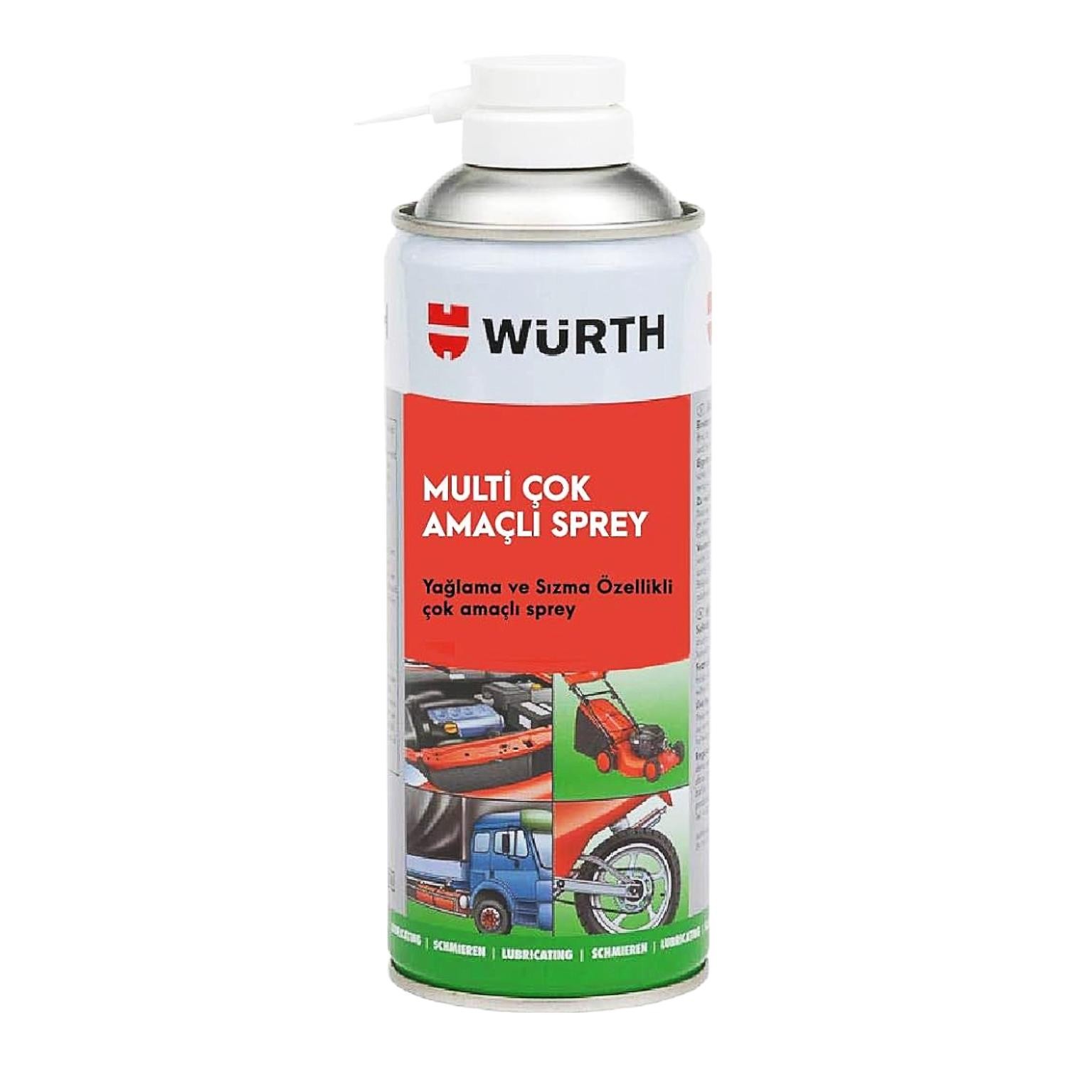 Würth Yağlayıcı Yağlama Paslanma Koruyucu Multi Çok Amaçlı Sprey 400 ml Gıcırtı Pas Giderici