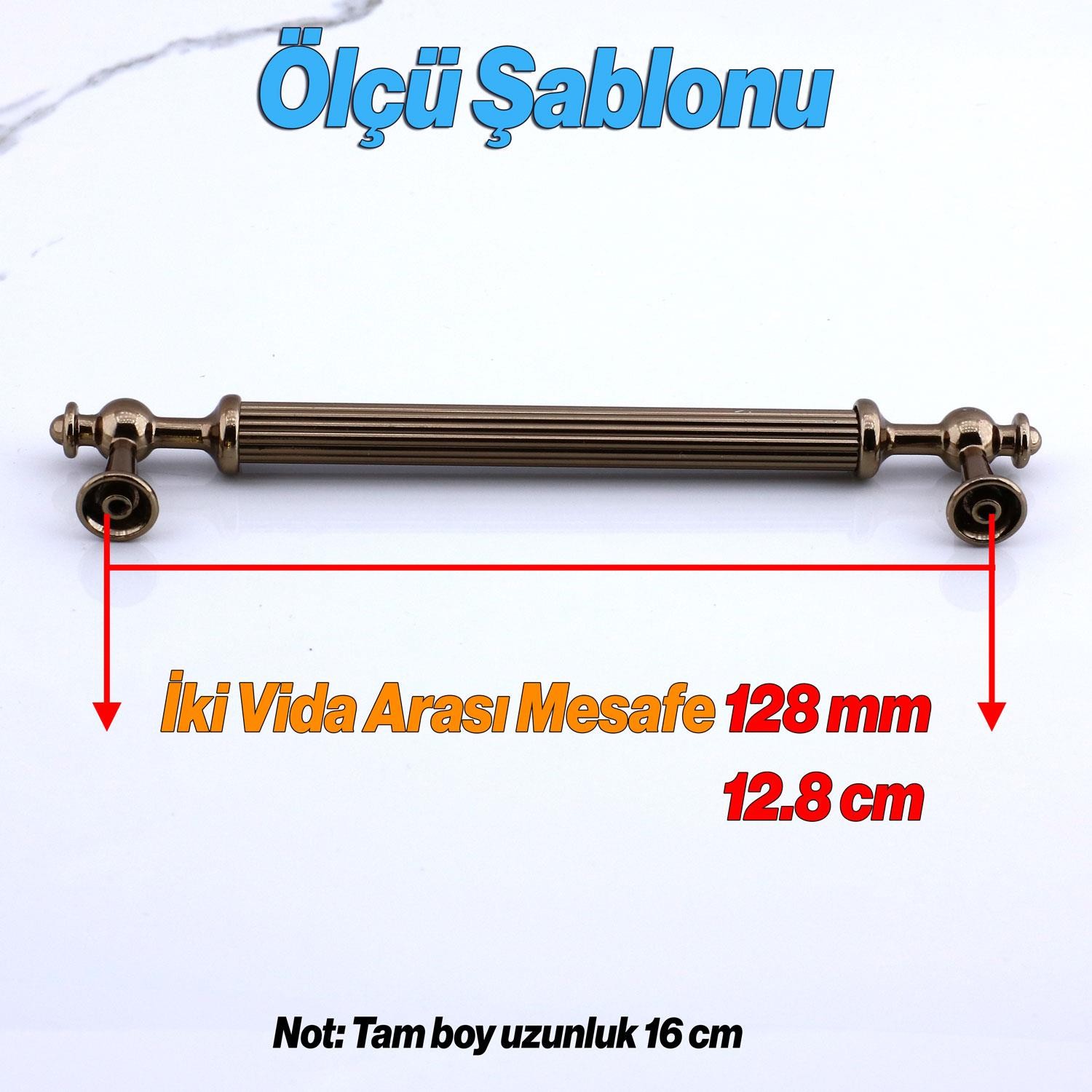 Nesil Çizgili Bronz Metal Kulp 128 mm Mobilya Çekmece Mutfak Dolabı Dolap Kulpları Kulpu Kulpları