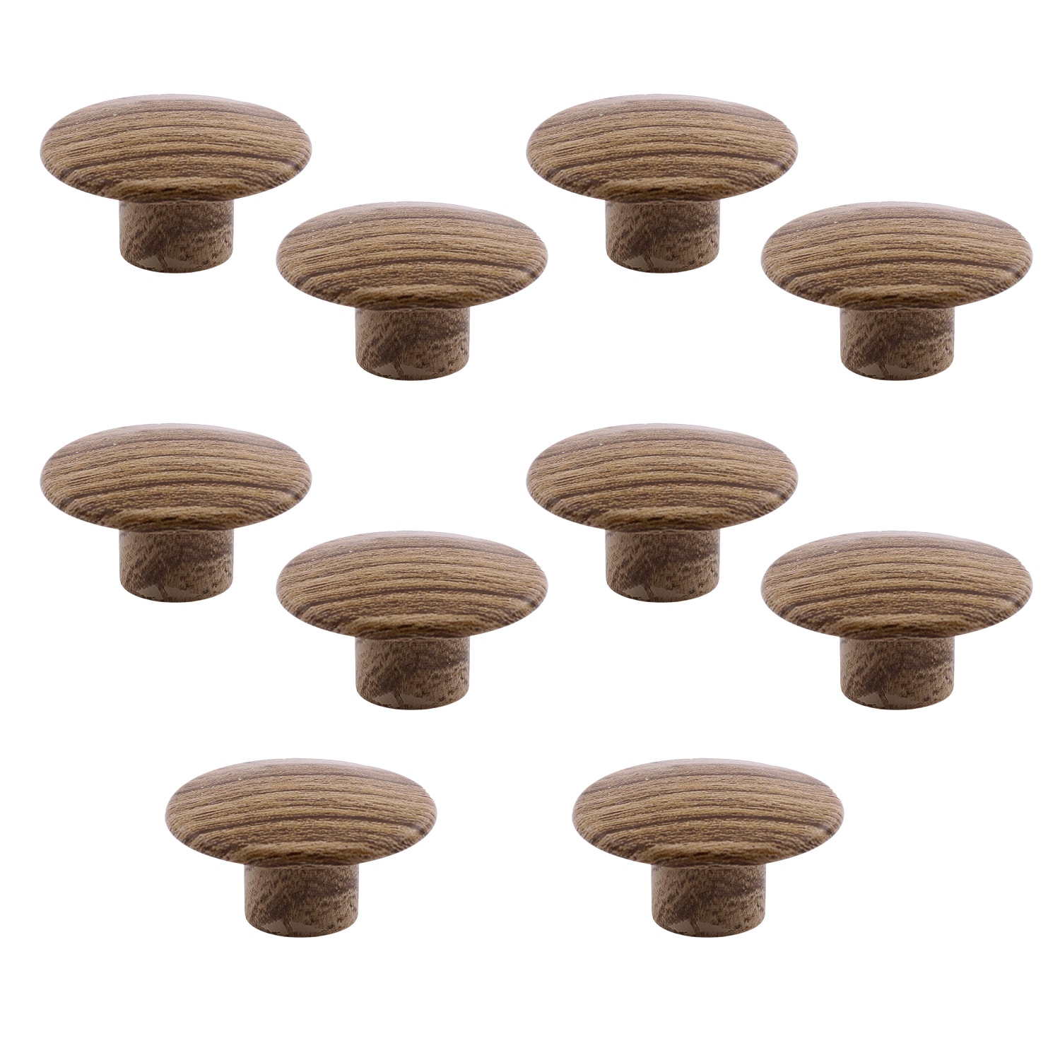 Tek Vidalı (10 Adet) Bolina Dış Bükey Plastik Düğme Kulp Kubik Doğal Meşe Dolap Çekmece Kulpu Kulbu