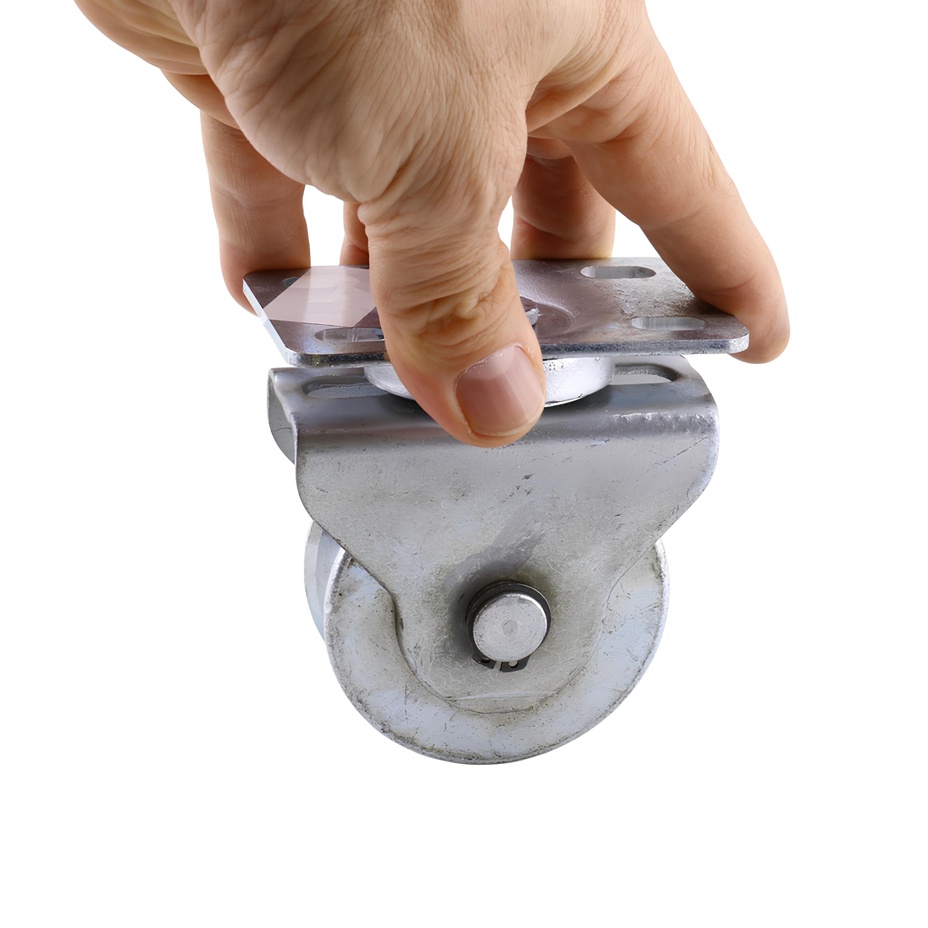 Tablalı Kepli Dönerli Oynar Hareketli Başlı Makara Metal Rulman Muhafazalı Ray Makara 70"