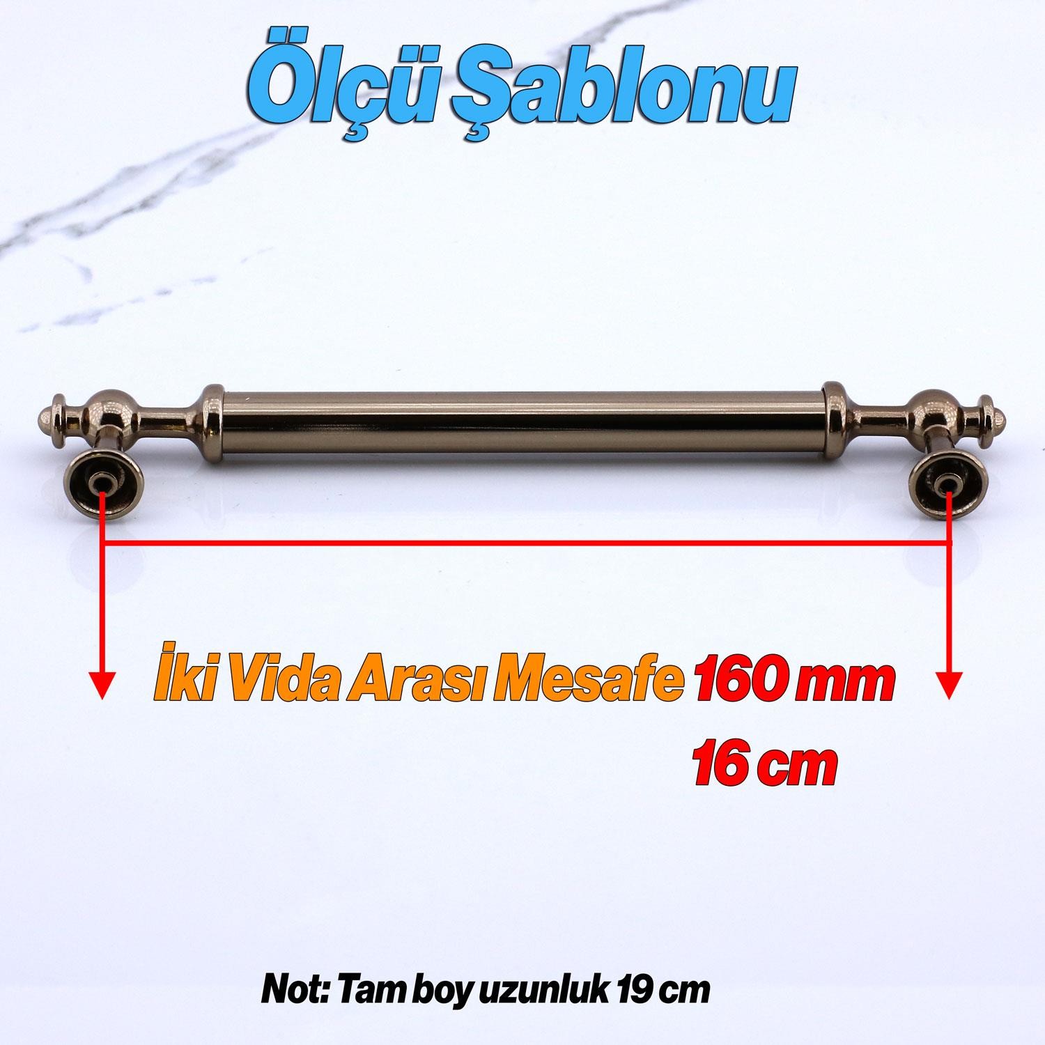 Nesil Bronz Metal Kulp 160 mm- 16 cm Mobilya Çekmece Mutfak Dolabı Dolap Kulpları Kulbu Kulpu