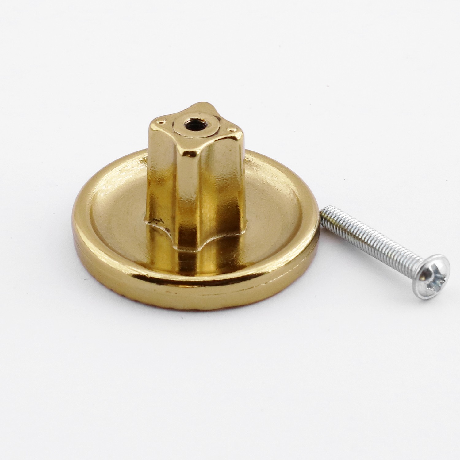 Tek Vidalı Düz Lüks Altın-Gold Düğme Metal Kulp Çekmece Mobilya Mutfak Dolabı Dolap Kulbu Kulplar
