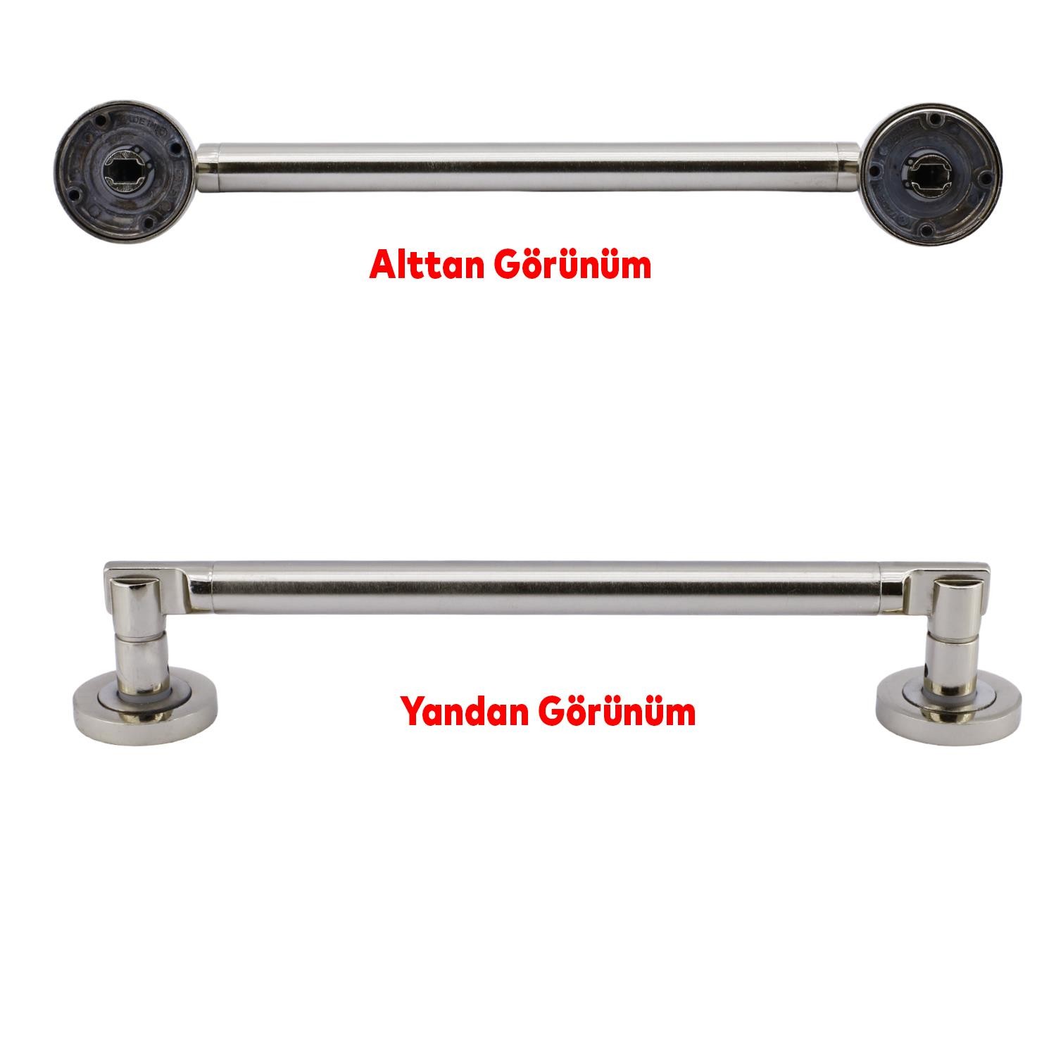 Çankaya Çekme Kolu Çelik Kapı Sürgülü Kapı Dış Kapı Kolu Tutma Kulbu Nikel İnox Kulp 30 cm