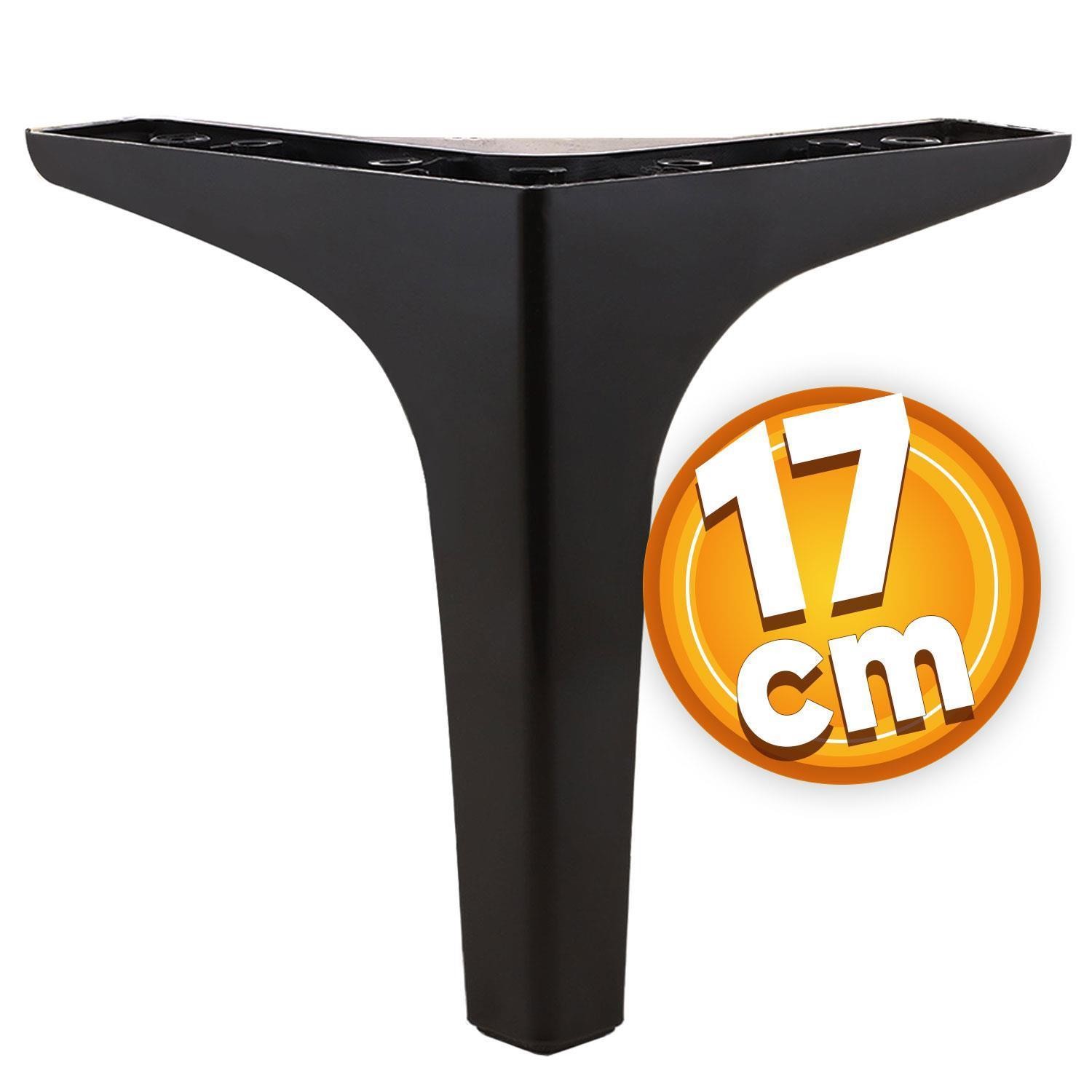 Sedef 6'lı Set Mobilya TV Ünitesi Çekyat Koltuk Kanepe Destek Ayağı 17 cm Siyah Baza Ayak M8 Destek