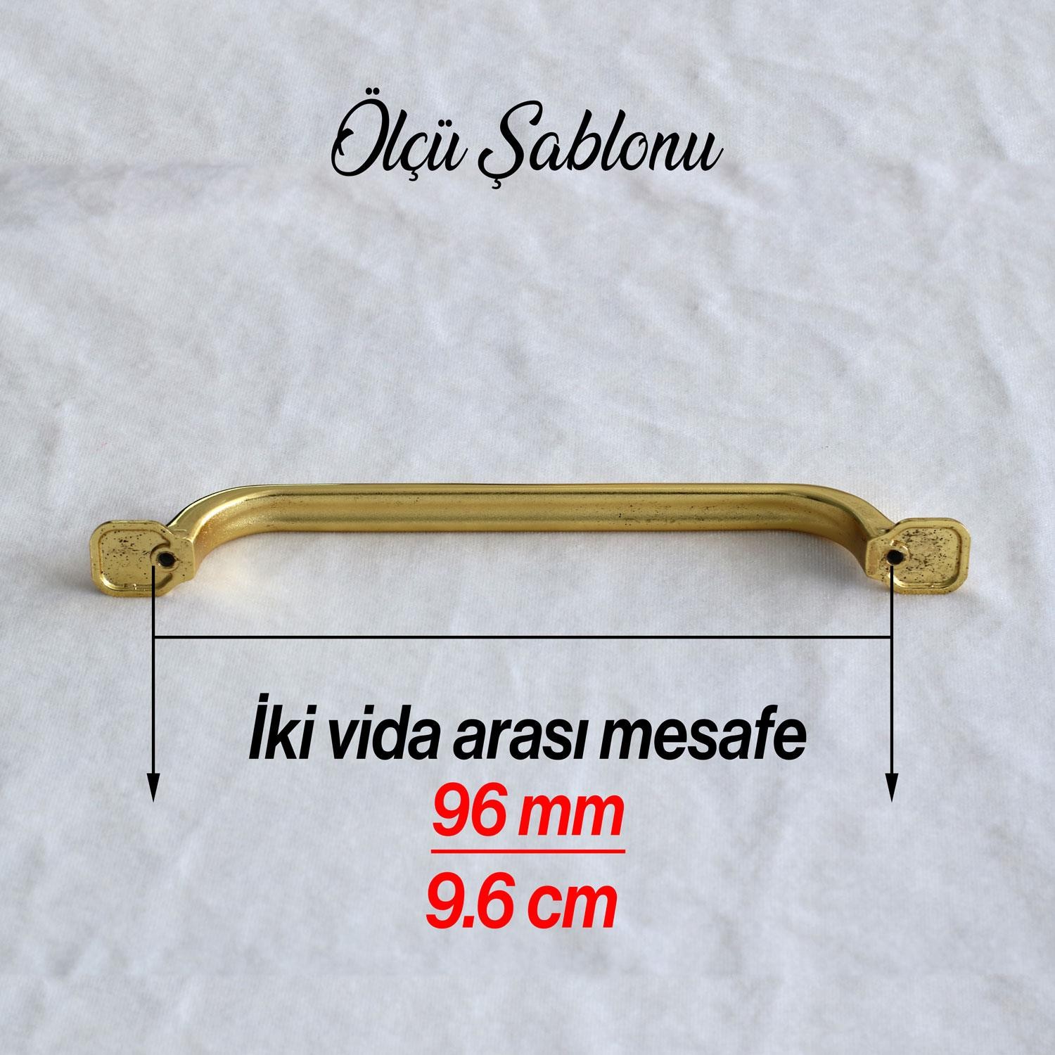 Zümre Kulp (96 MM-9.6 CM) Gold Altın Mobilya Mutfak Dolabı Çekmece Dolap Kulpları Kulbu Kapak Kulpu