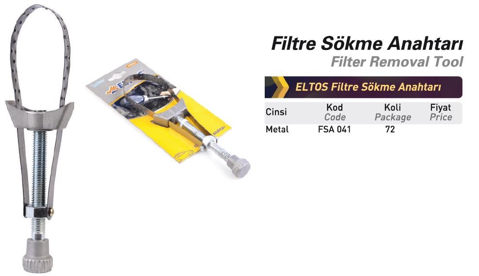 Eltos Fsa041 Ayarlı Yağ Filtre Sökme Anahtarı Aparatı