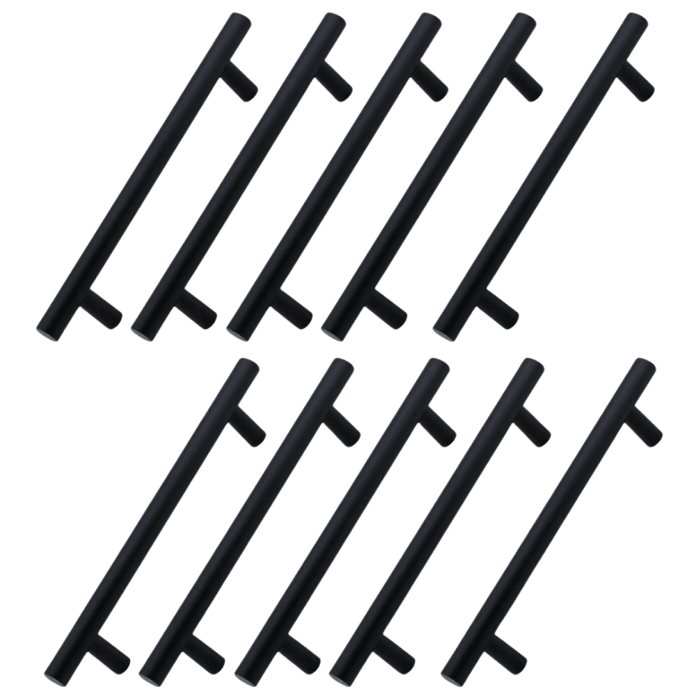 (10 Adet) Mia Mojan 96 mm Mat Siyah Metal Mobilya Mutfak Çekmece Dolap Dolabı Kulbu Kulpu Kulpları