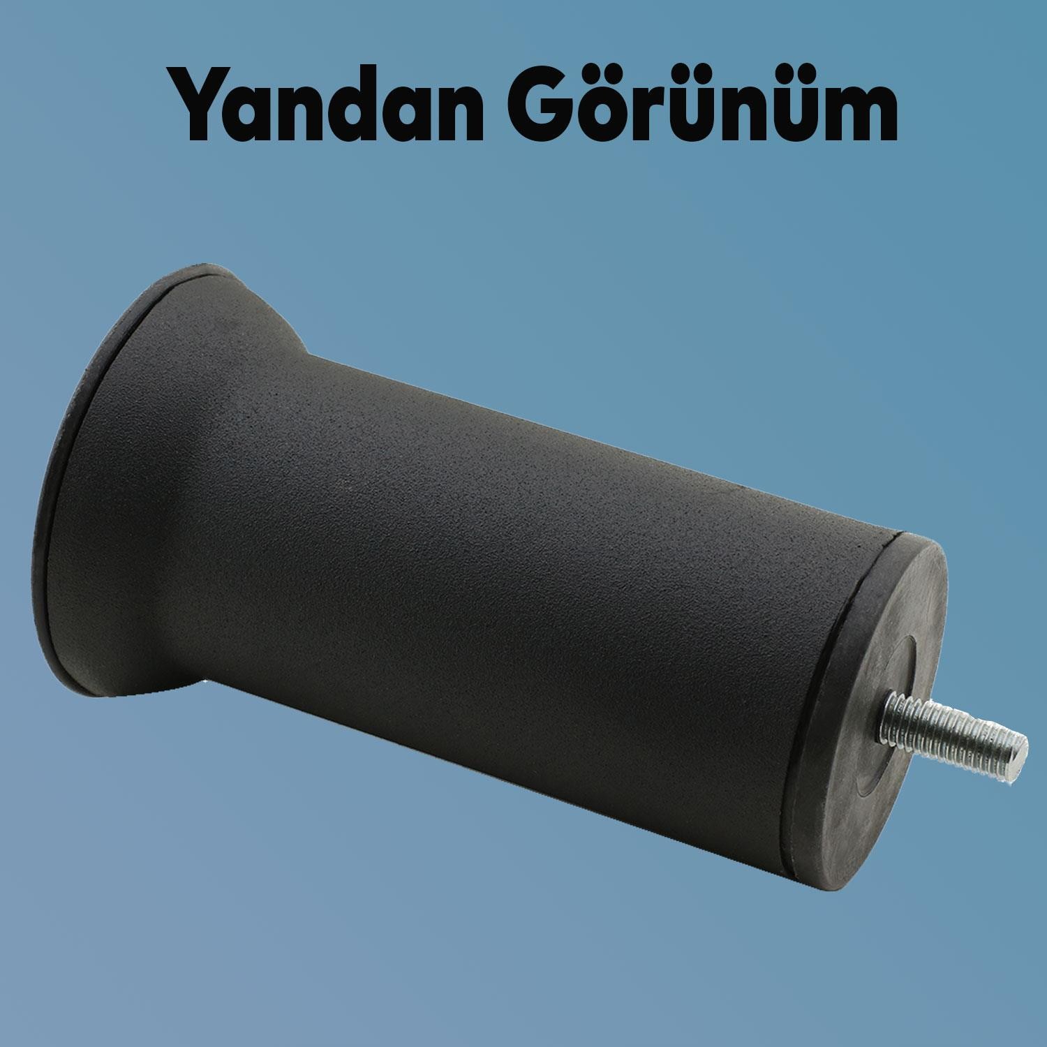 Mobilya Baza Kanepe Koltuk Çekyat Yükseltme Ayağı Ince Diş M8 Siyah Metal Ayakları 12cm 8 Adet