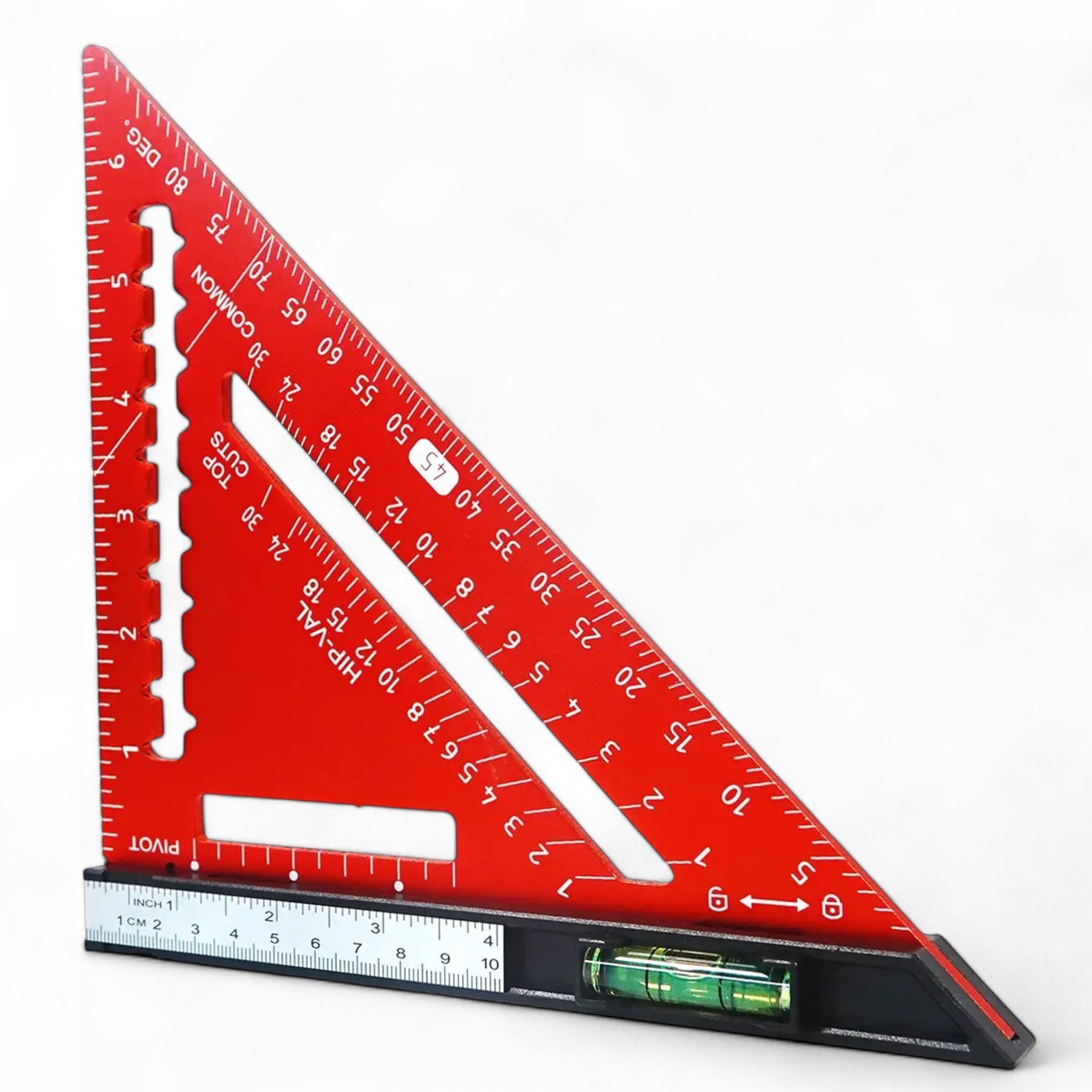 170 mm 17 cm Alüminyum Üçgen Cetvel Marangoz Gönye Metal Gövde Açılı Ölçüm Ahşap Hassas Gönye