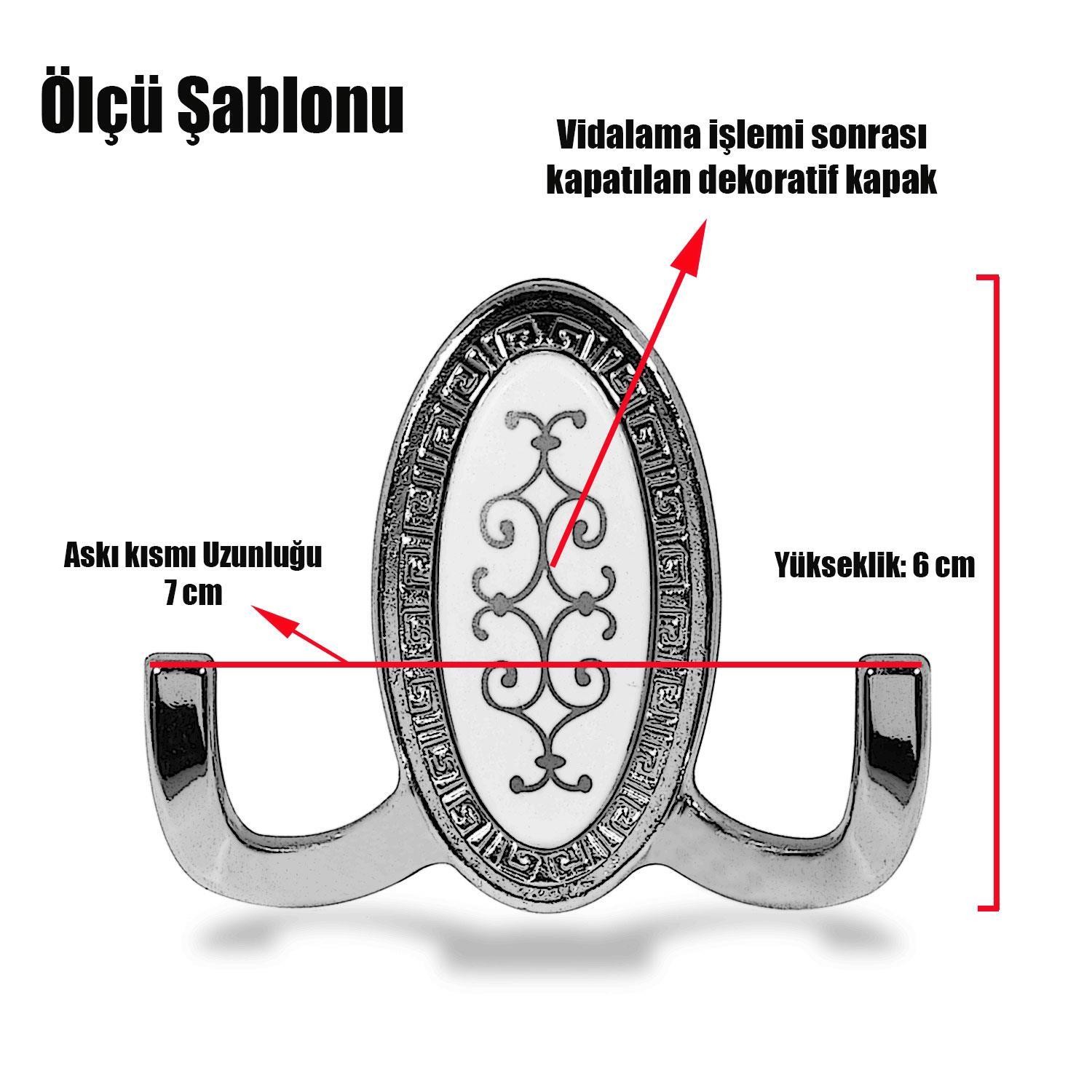 Seçil Vestiyer Duvar Askısı Dolap Elbise Askılığı Antik Bakır Metal Askı