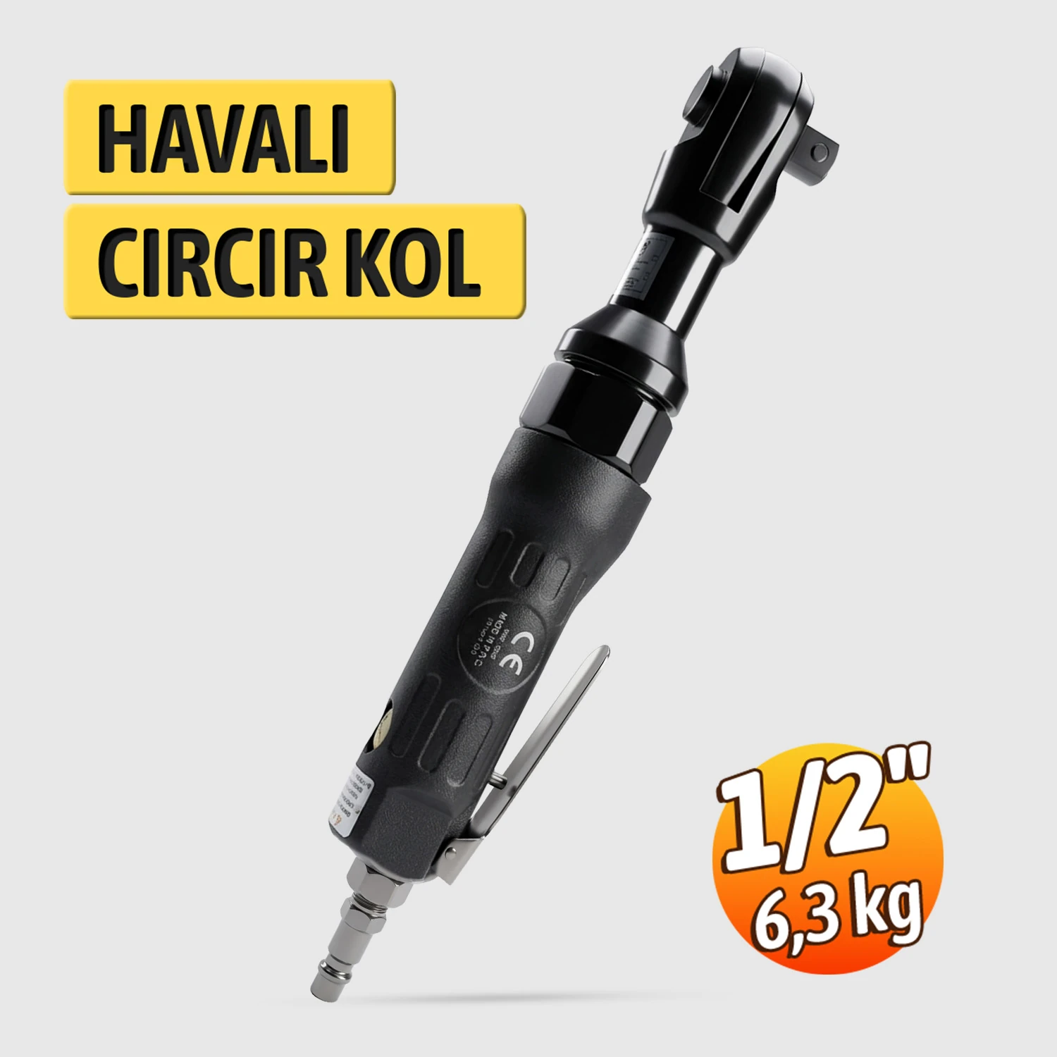 Siyah Dayanıklı Malzeme NTX4871 1/2'' Havalı Cırcır Kol 6.3 KG
