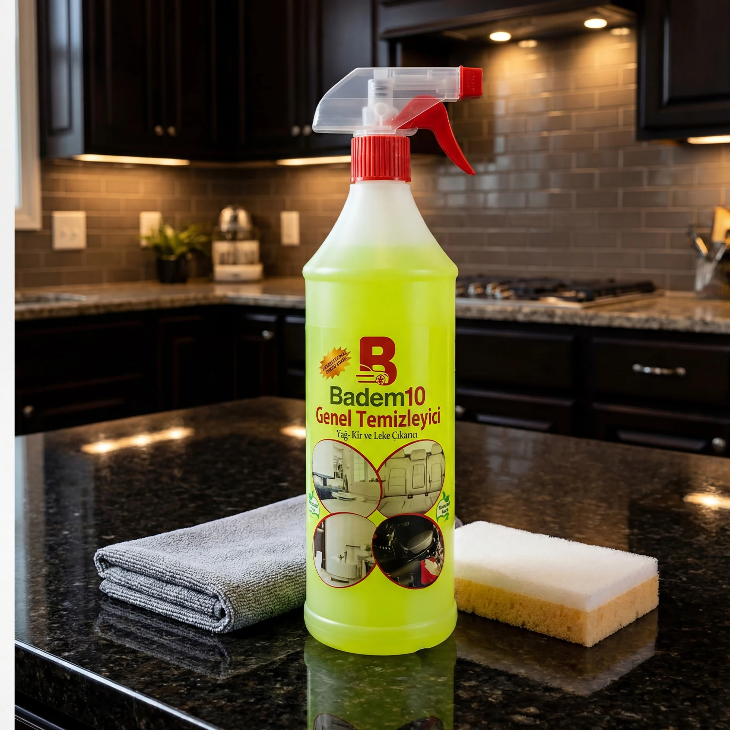 Genel Temizleyici Yağ Kir ve Leke Çıkarıcı 1000 ml Oto Mutfak Ev Kullanımında Üstün Leke Çıkarıcı
