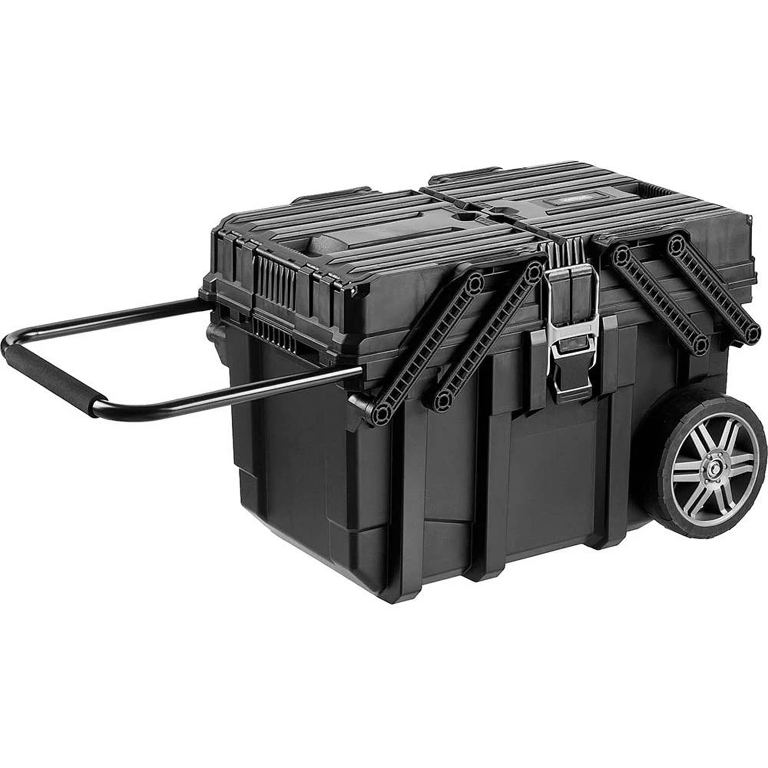 Katlanabilir Cantileverjob Takım Çantası Plastik Organizer Bölmeli Kapaklı Tekerlekli Takım Sandığı