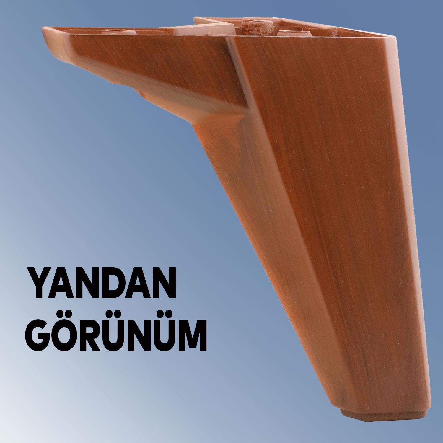 Sedir 12'li Set Mobilya Koltuk Kanepe Baza Tv Ünitesi Çekyat Destek Ayağı 12 Cm Kahverengi Ayakları
