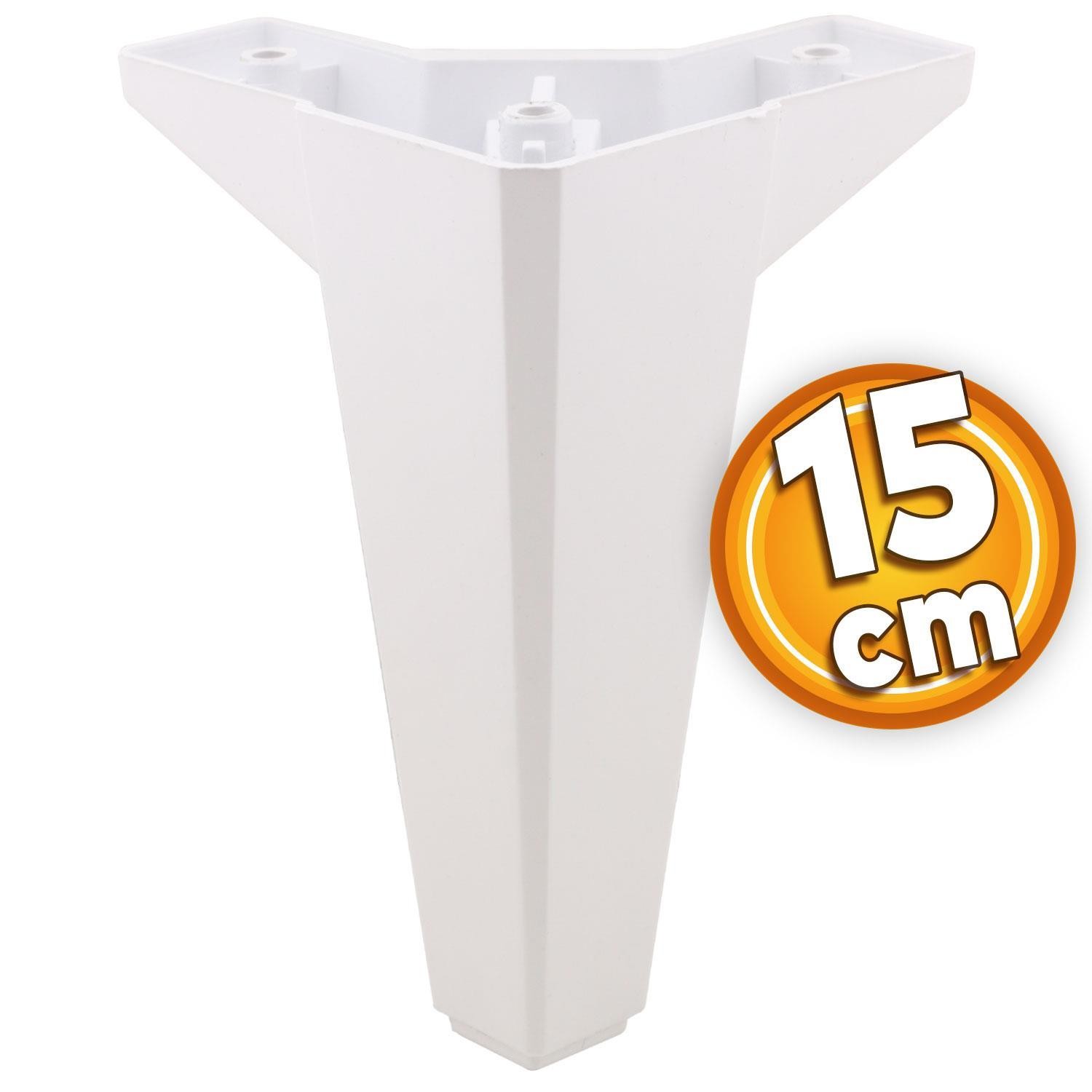 Sedir Lüks Mobilya Kanepe Sehpa Tv Ünitesi Koltuk Ayağı 15 Cm Beyaz Baza Ayakları (4 ADET)