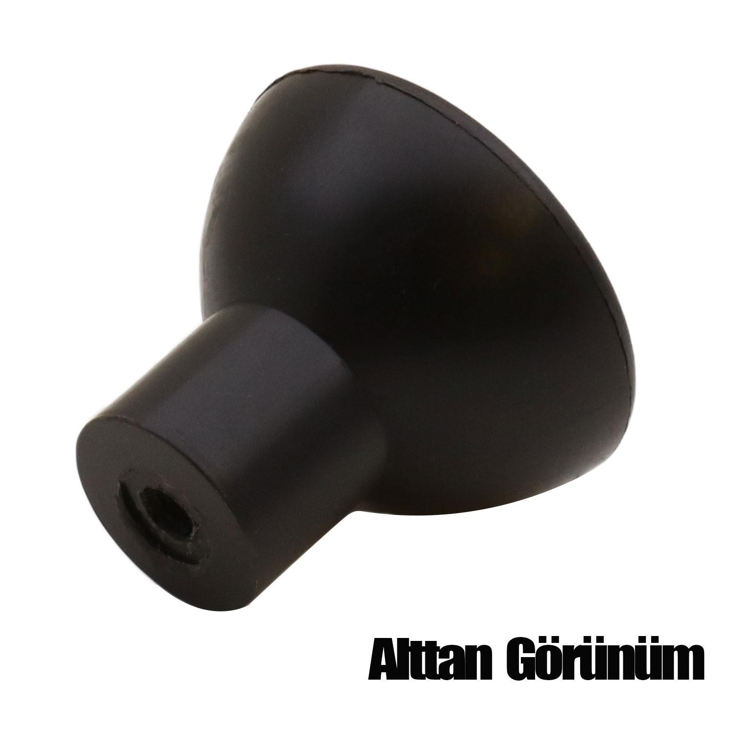 Çayıralan Düğme Çekmece Dolap Kapak Kulpu Kulbu Mat Siyah Plastik Kulp