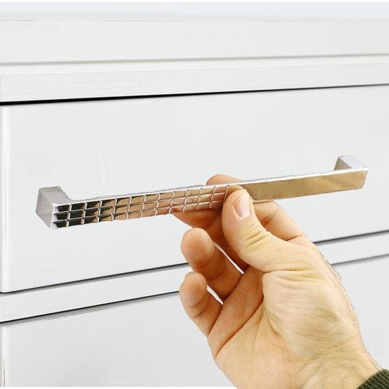 10 Adet Bihter Mobilya Mutfak Dolabı Çekmece Dolap Kapak Kulpu Kulbu Metal Krom (224 MM-22.4 CM)