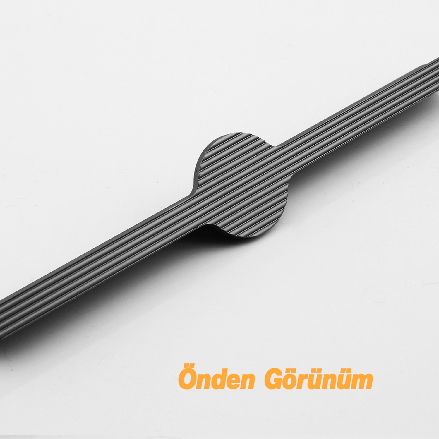 Saral Çizgili Füme Renk Metal Kulp 320 mm 32 cm Mobilya Çekmece Mutfak Dolabı Dolap Kapak Kulplar
