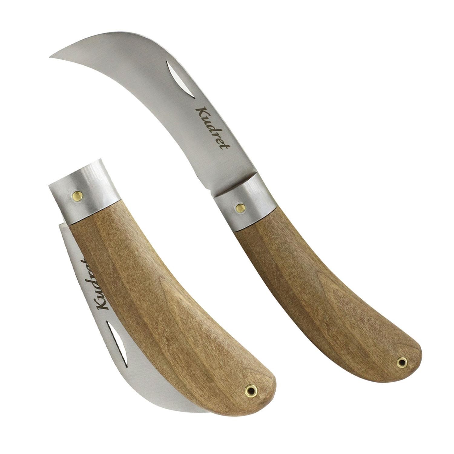 Kudret Aşı Bıçağı Eğri Uçlu Bağ Bıçağı Ara Çakı 21 cm + Aşı Bandı (2'Li SET)