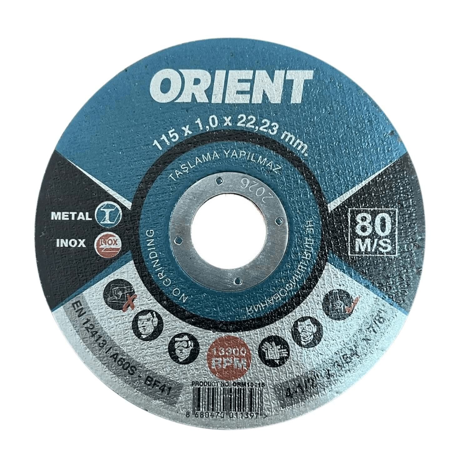 İnox Kesme Diski 115x1,0x22,23 Mm İnce Metal Kesici Taş Disk Spiral Demir Kesici Disk