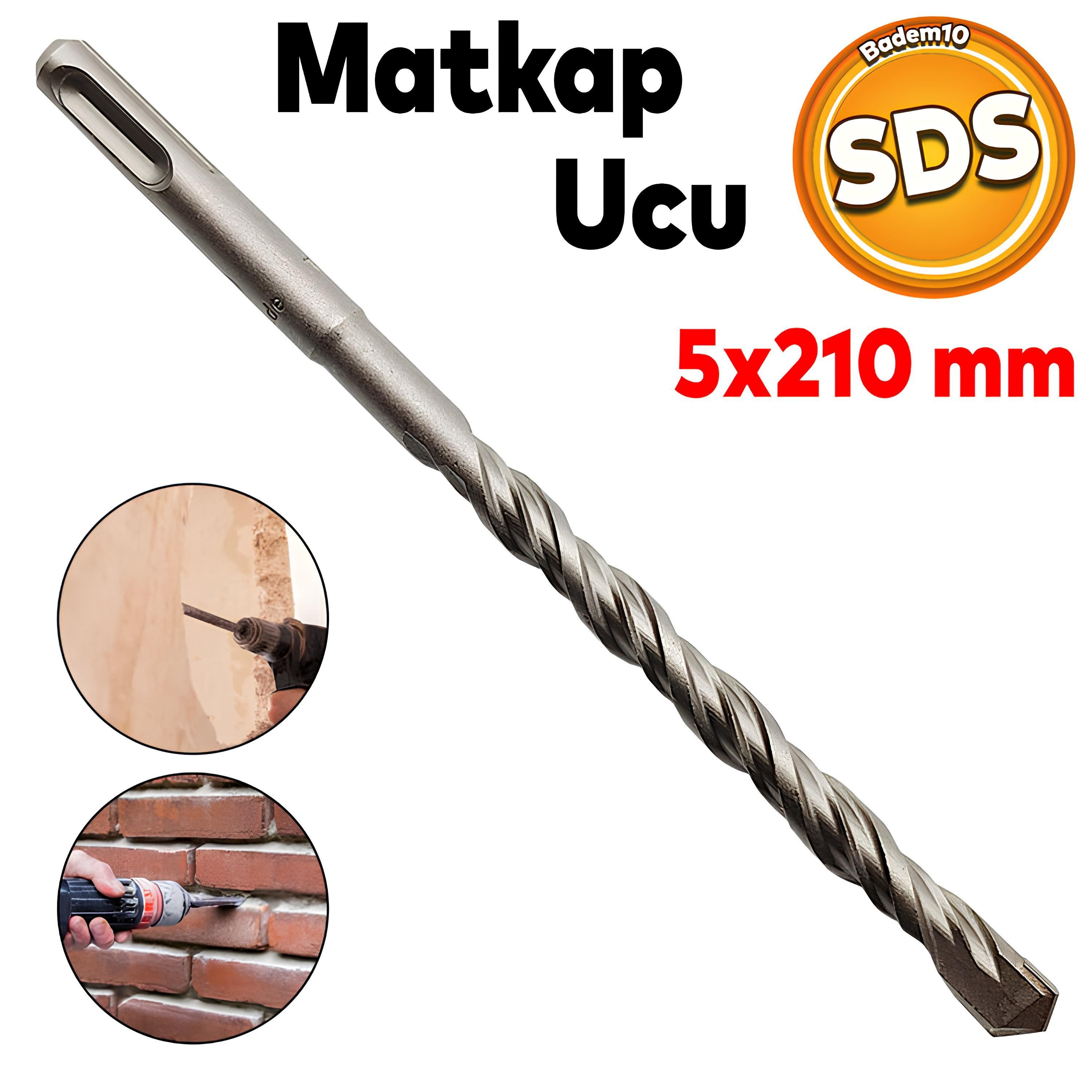 Sds Matkap Ucu Beton Duvar Tuğla Açma 5x210 mm