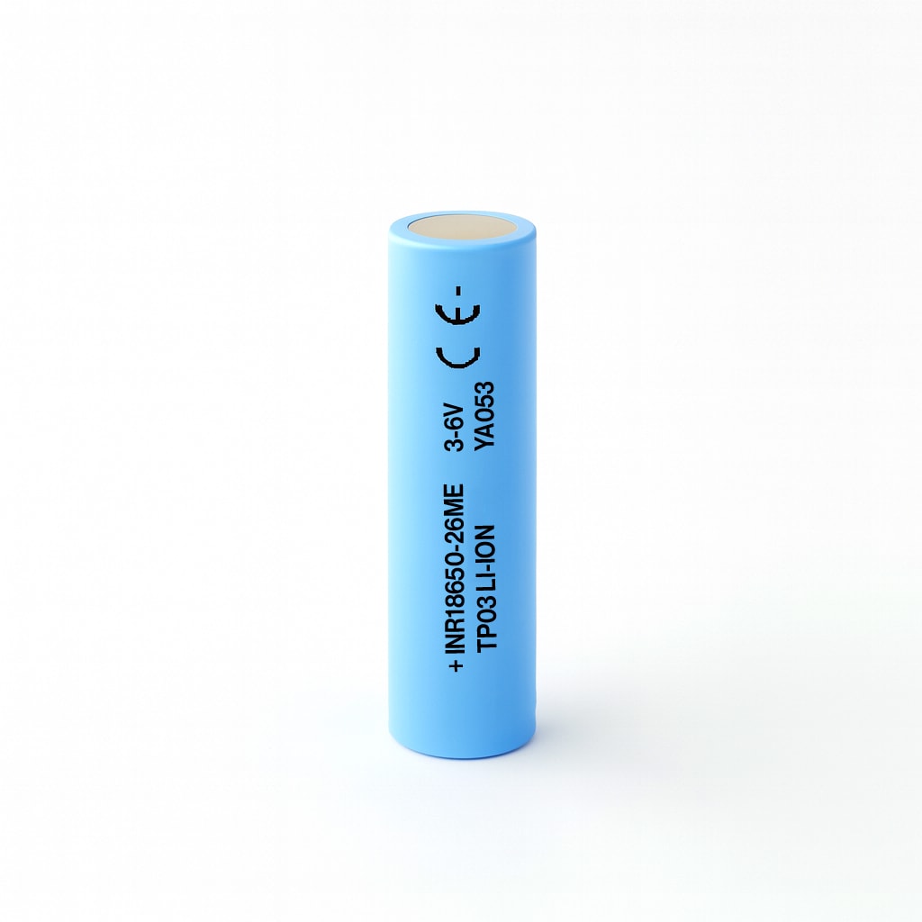 18650-26ME Açık Mavi Şarjlı Batarya Pil 3.6V 2600mAh Li-Ion Uzun Ömürlü Yüksek Kapasite Şarj Edilir