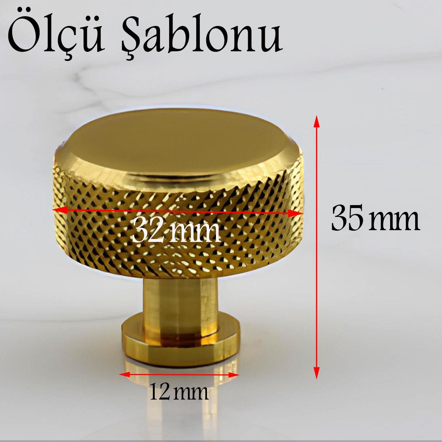 Taç Büyük Düğme Metal Kulp Gold Altın Çekmece Mobilya Mutfak Dolabı Dolap Kulpu Kulbu Kulpları 