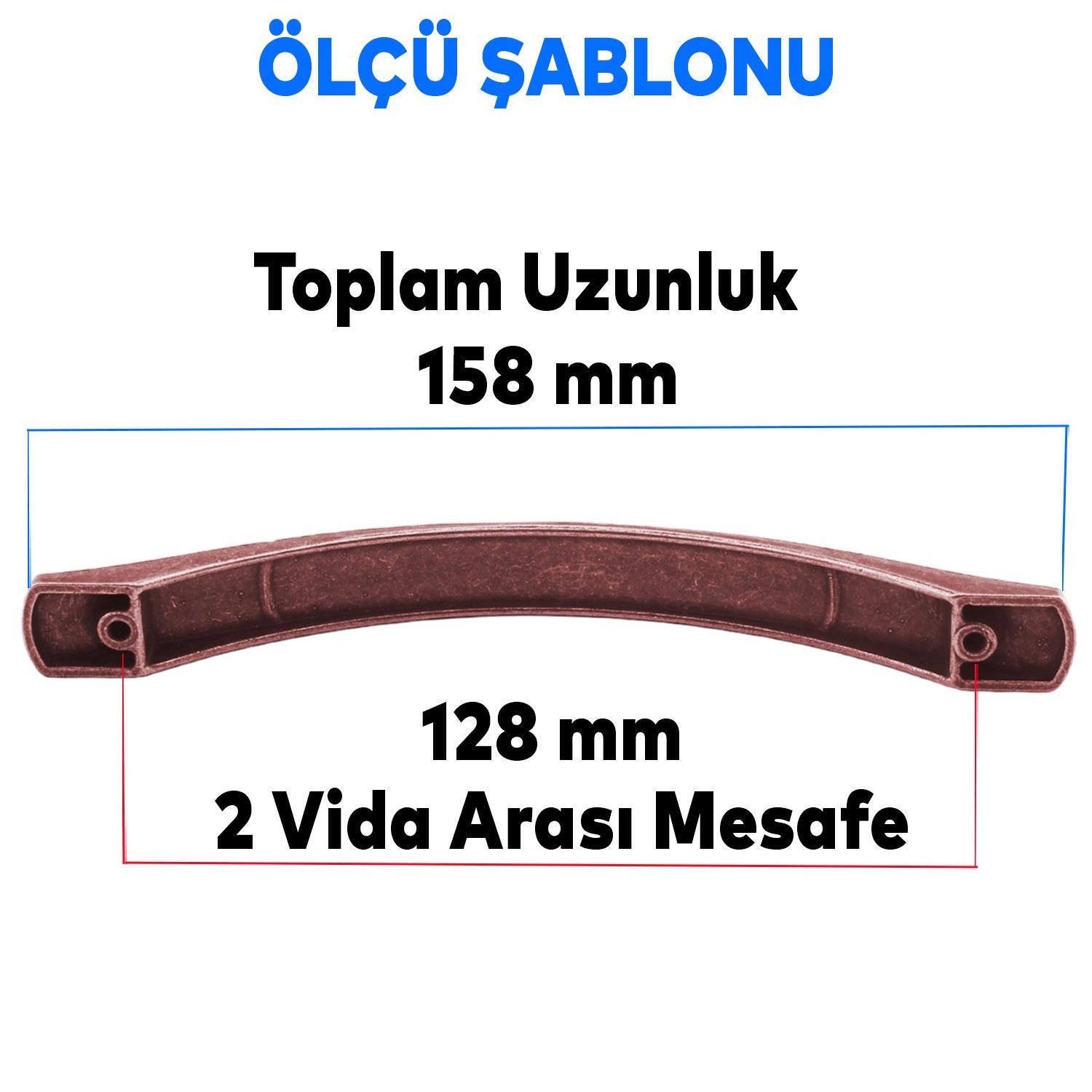 Berilay Çizgili Mobilya Mutfak Dolabı Çekmece Dolap Kapak Kulpu Kulbu Antik Bakır 128 mm Metal Kulp