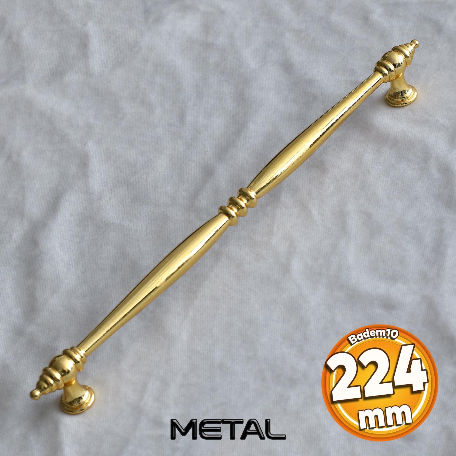 Petek Lüx 224 mm Gold Altın Mobilya Mutfak Dolabı Çekmece Dolap Kapak Kulpu Kulp Kulbu Metal