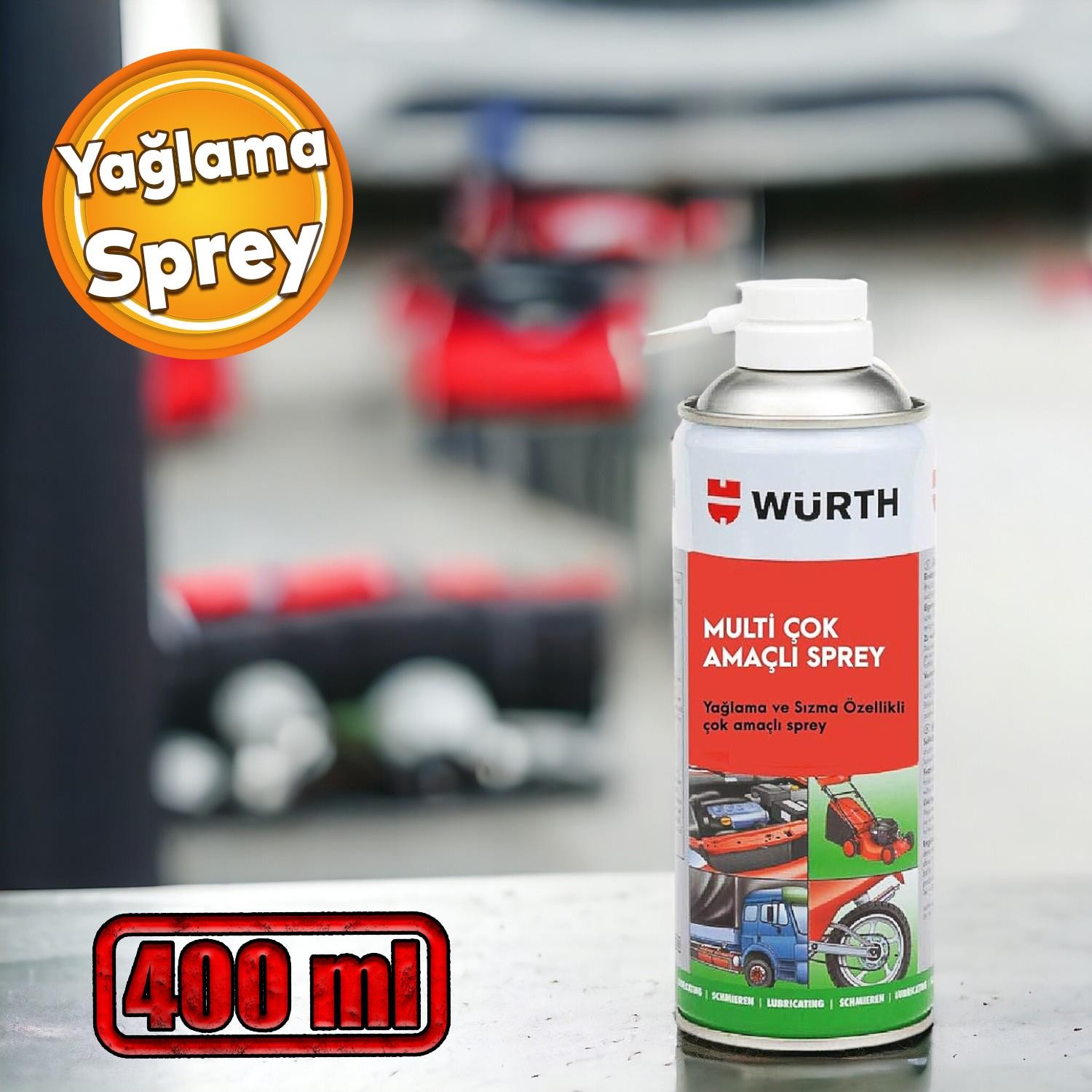 Würth Yağlayıcı Yağlama Paslanma Koruyucu Multi Çok Amaçlı Sprey 400 ml Gıcırtı Pas Giderici