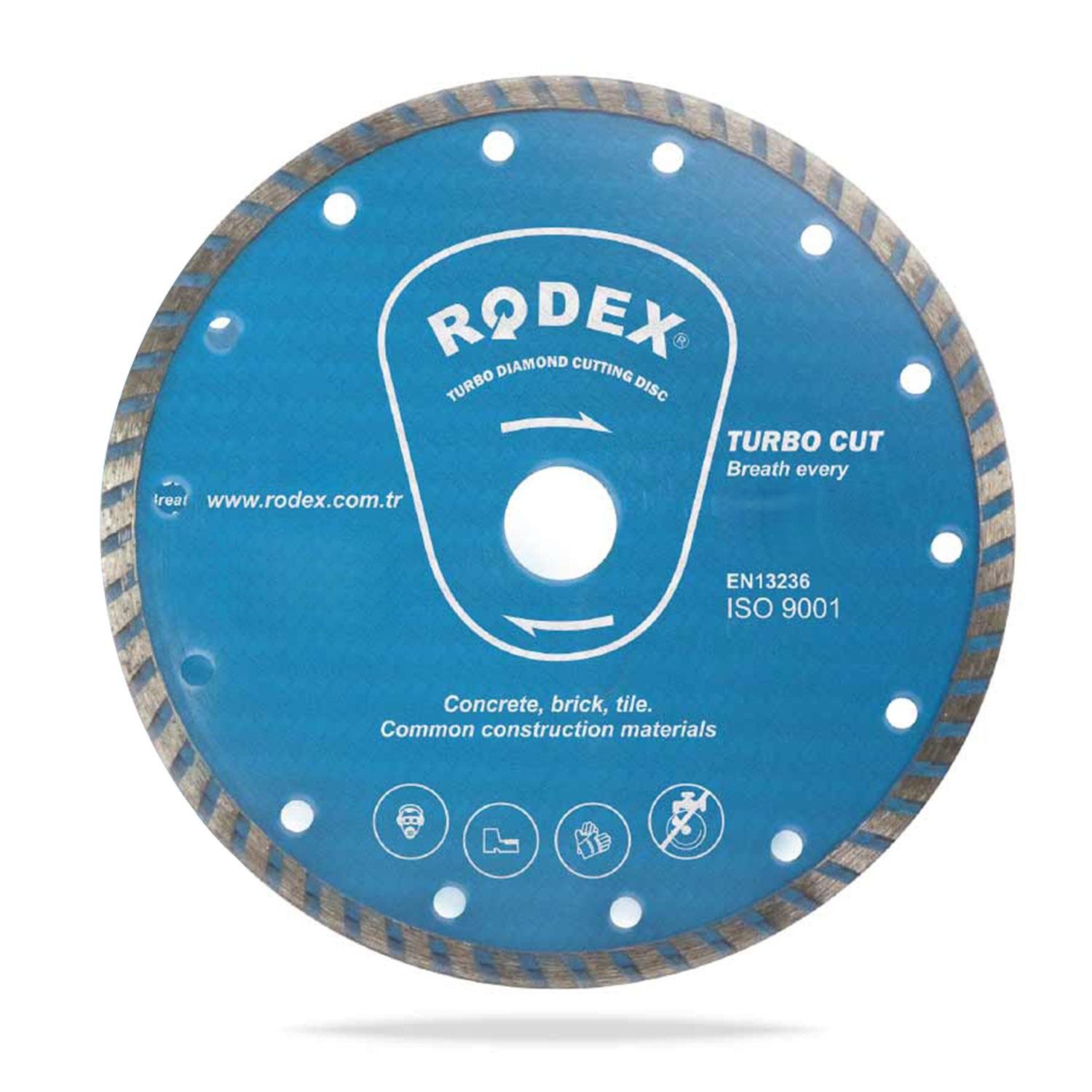 Rodex Ultra Slım Turbo Elmas 180 mm Testere Tuğla Granit Mermer Kesme Kesici Diski 