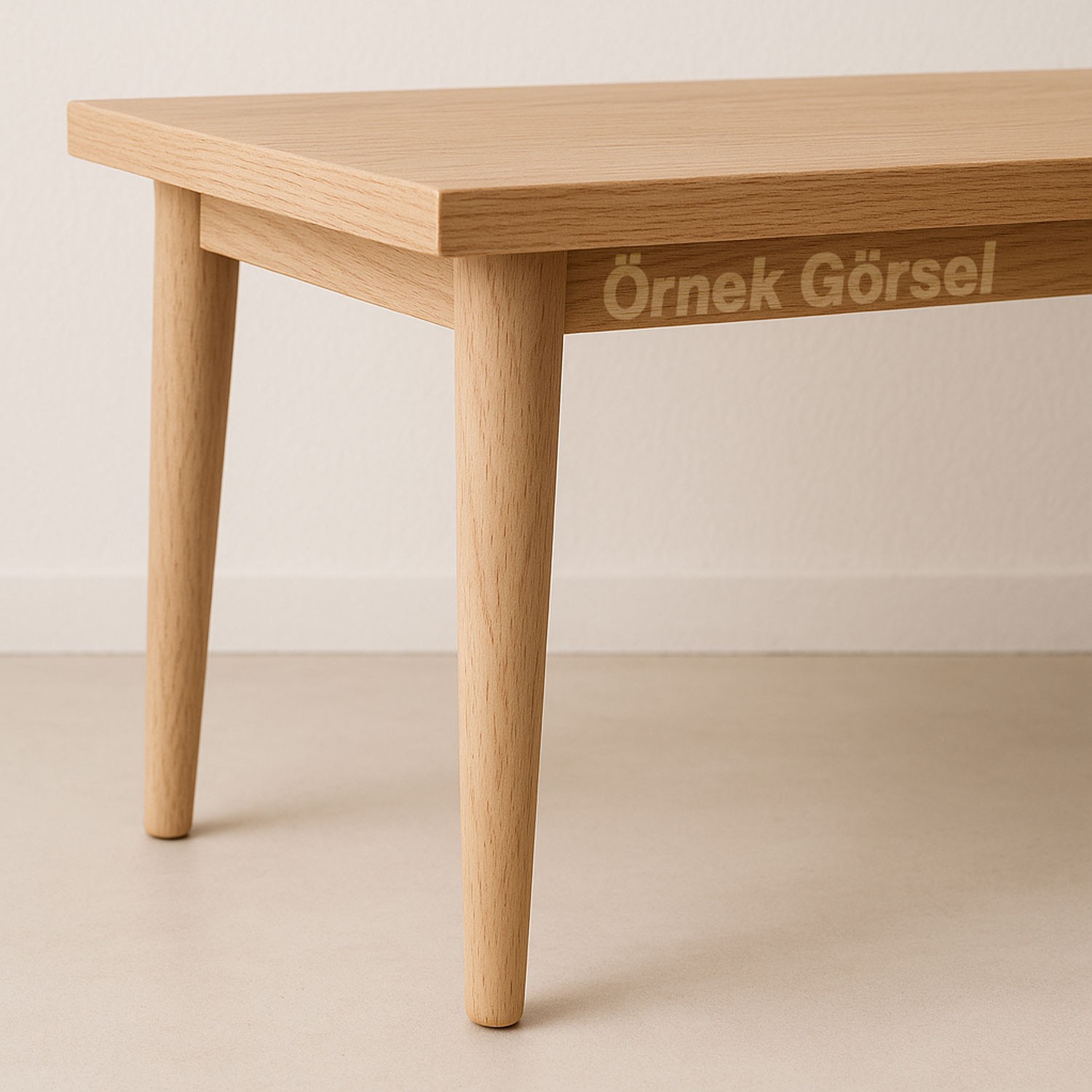 Bohem 75cm Masa Ayağı 4 ADET Ham Doğal Ahşap Boyasız Bağlantı Aparatlı Mobilya Kanepe Sehpa Ayakları