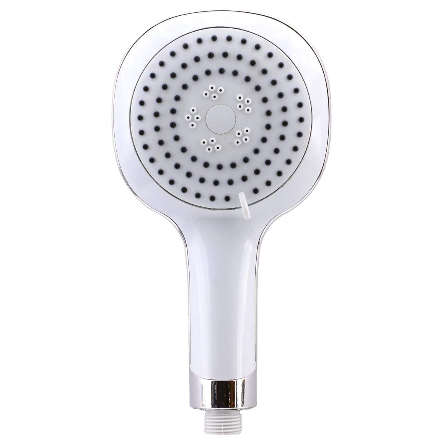 Duş Seti Banyo Duş Başlığı Seti Fiskiyesi Telefonu Yuvarlak Başlık Metal Hortum Beyaz