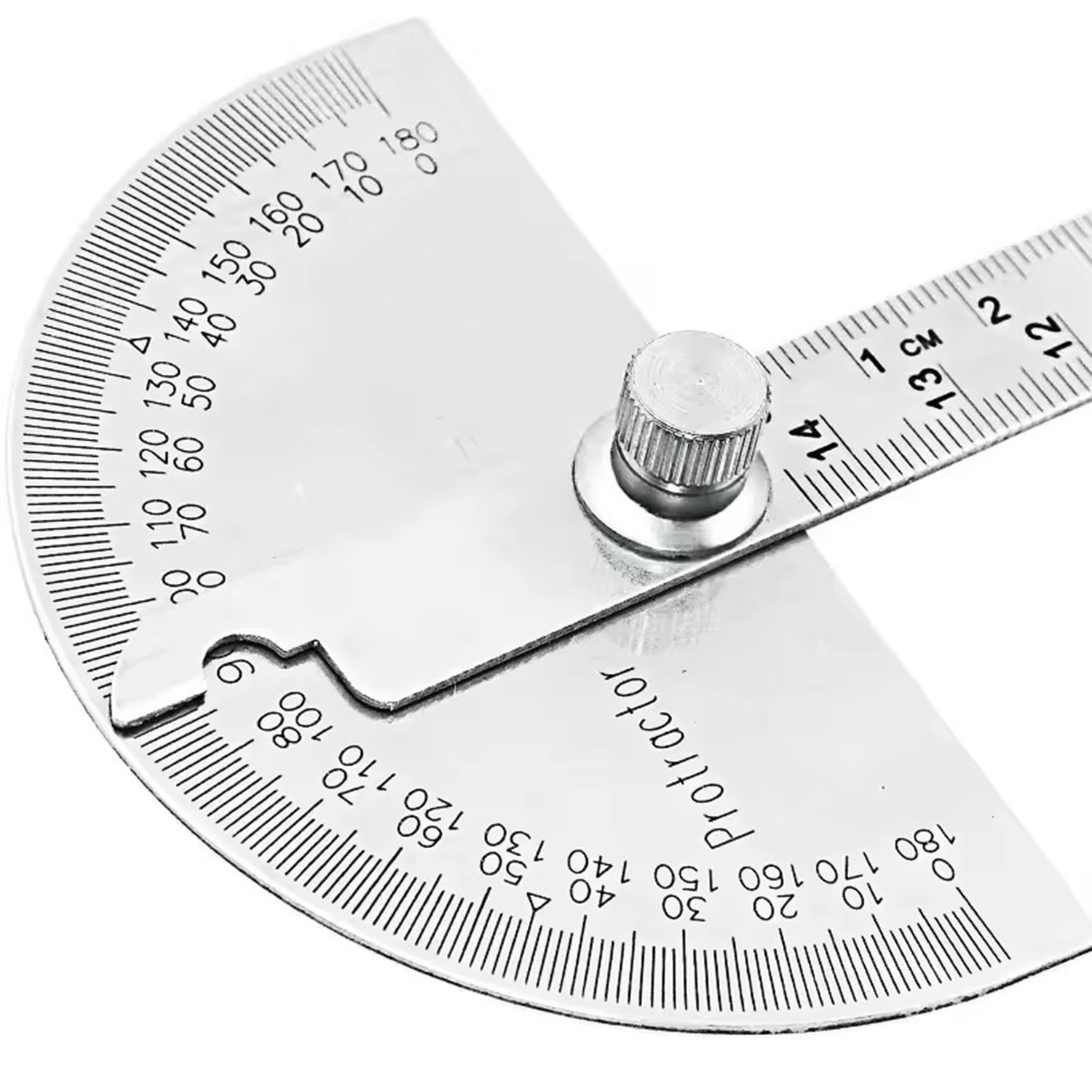 90x150 Mm Paslanmaz Çelik 180° Derece Çok Fonksiyonlu Marangoz Aleti Gönye Açı Ölçer Cetvel İletki