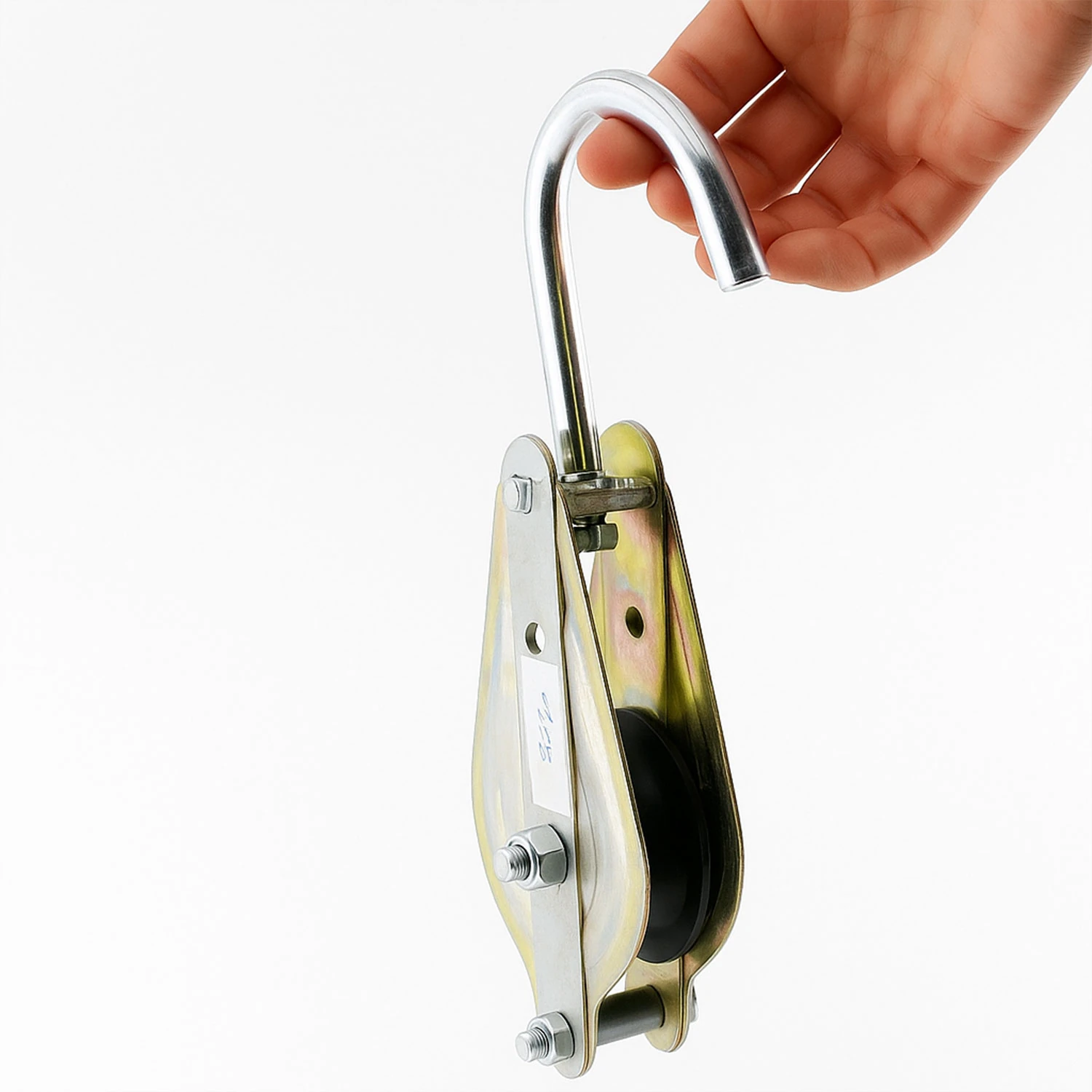 Metal İnşaat Makarası 75 mm Halat Kasnağı Vinç Taşıyıcı Aparat Dayanıklı Şantiye Tipi Kullanımı