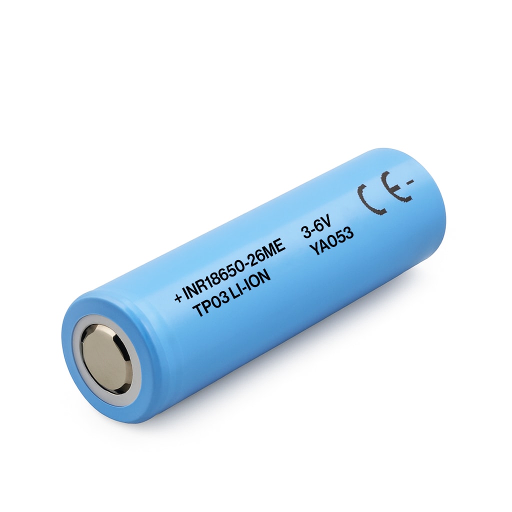 18650-26ME Açık Mavi Şarjlı Batarya Pil 3.6V 2600mAh Li-Ion Uzun Ömürlü Yüksek Kapasite Şarj Edilir