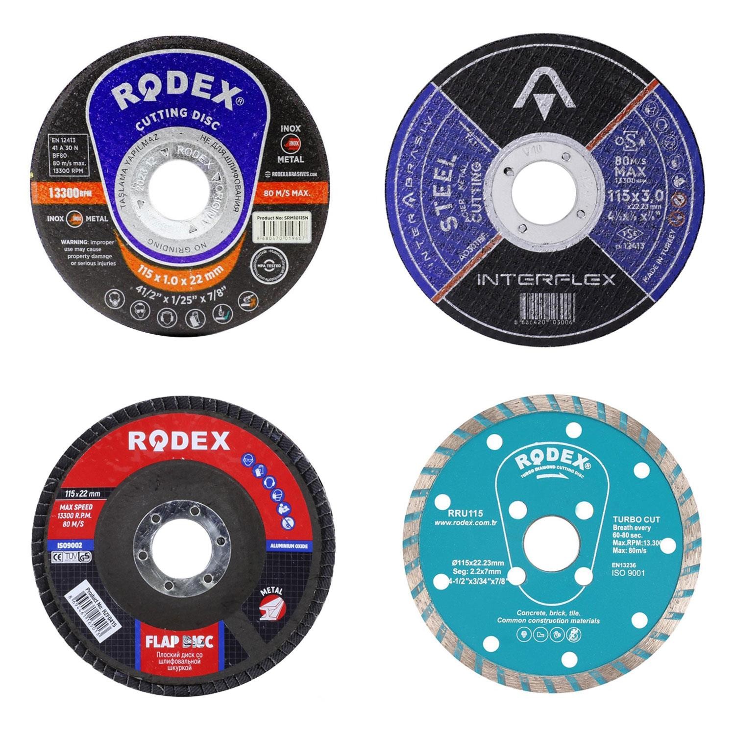 18 PARÇA Spiral Taşlama Cırt Zımpara İnox Metal Kesici Flap Disk
