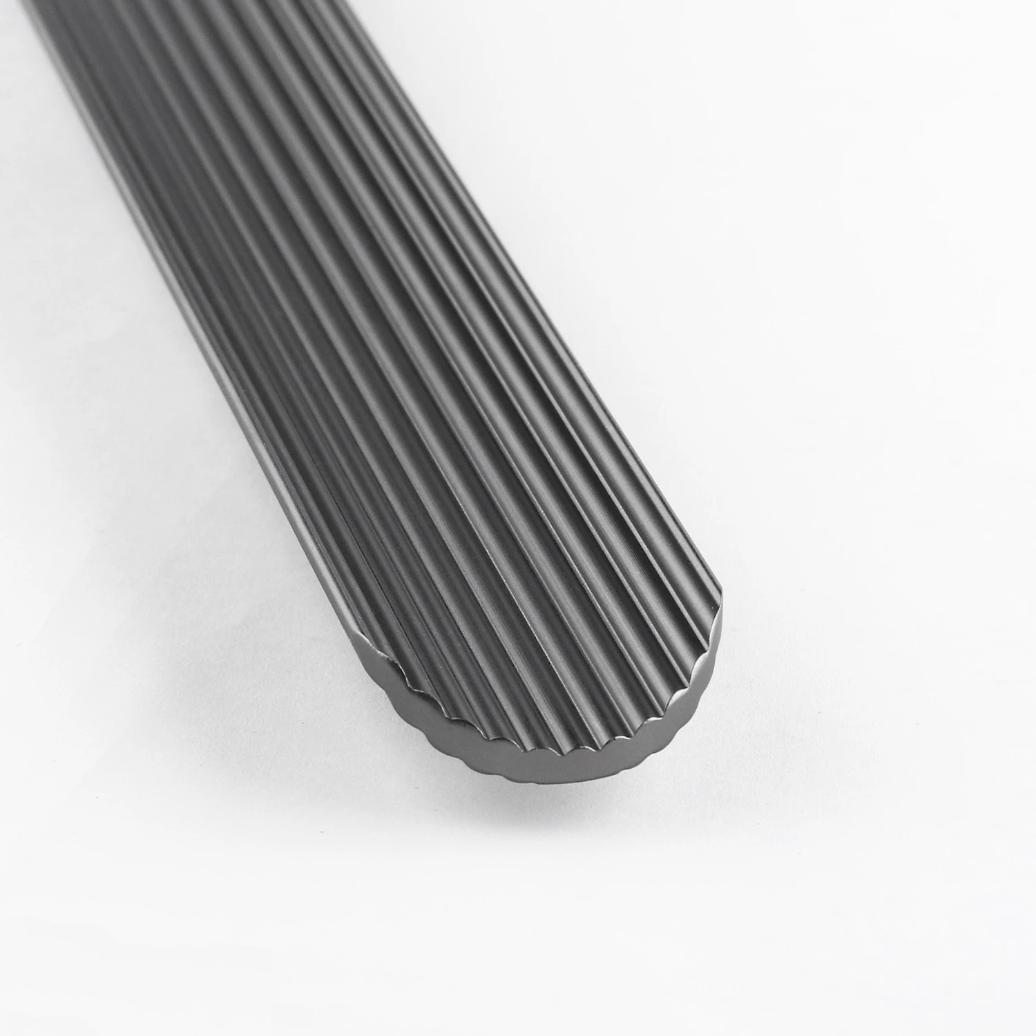 Kanal Kulp Füme Kanallı Çizgili 224 mm 24 cm Metal Mobilya Çekmece Dolap Kapak Kulpu Modern Kulplar