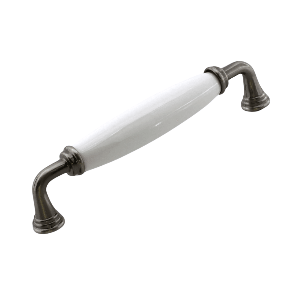 Zerrin Porselen Antik Nikel Kulp 128 mm Mobilya Çekmece Mutfak Dolabı Dolap Kapak Kulplar Kulb Kulp